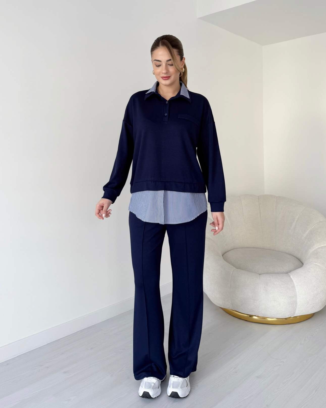 Gömlek Detaylı Premium Modal Takım