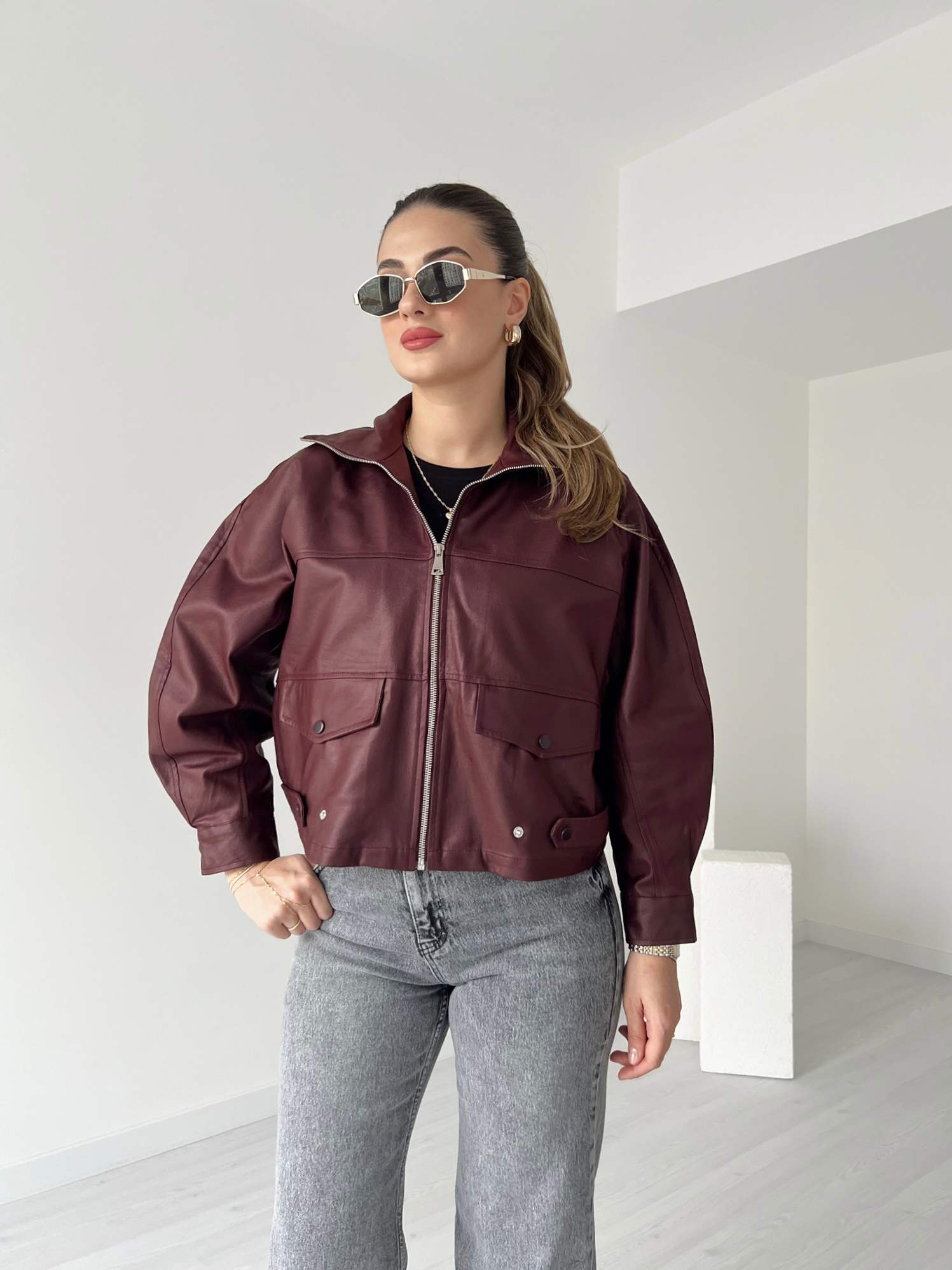 Oversize Mumlu Denim Ceket