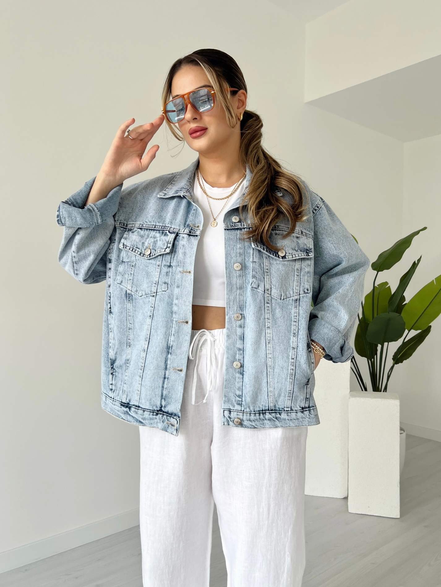 Oversize Denim Ceket