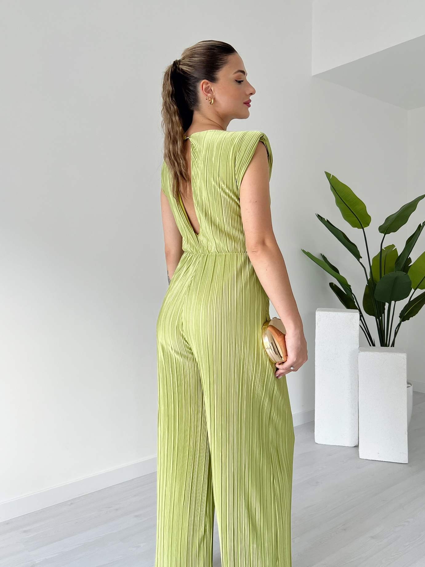 Bel Detaylı Piliseli Tulum