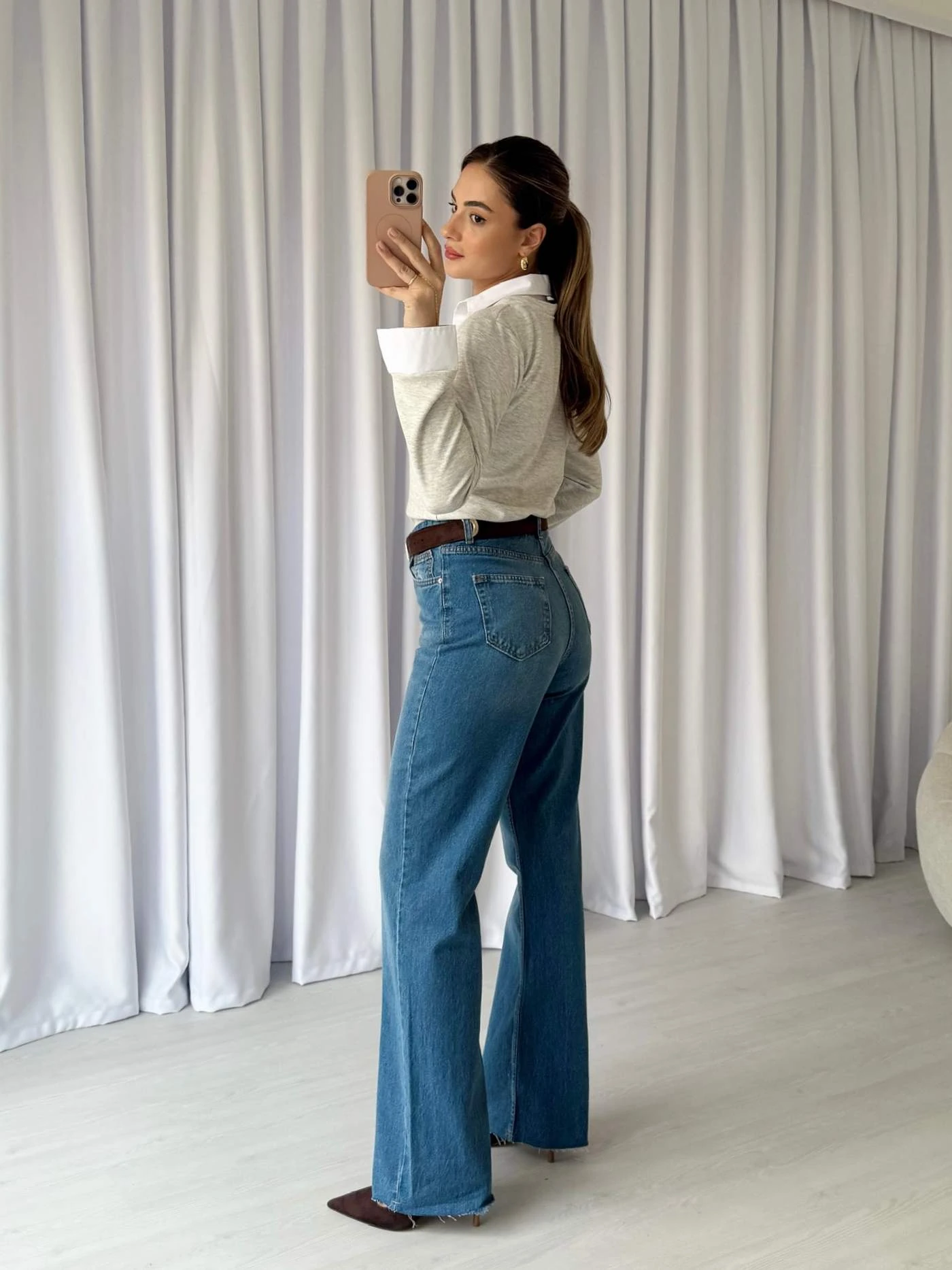 Paça Kesik Straight Jean