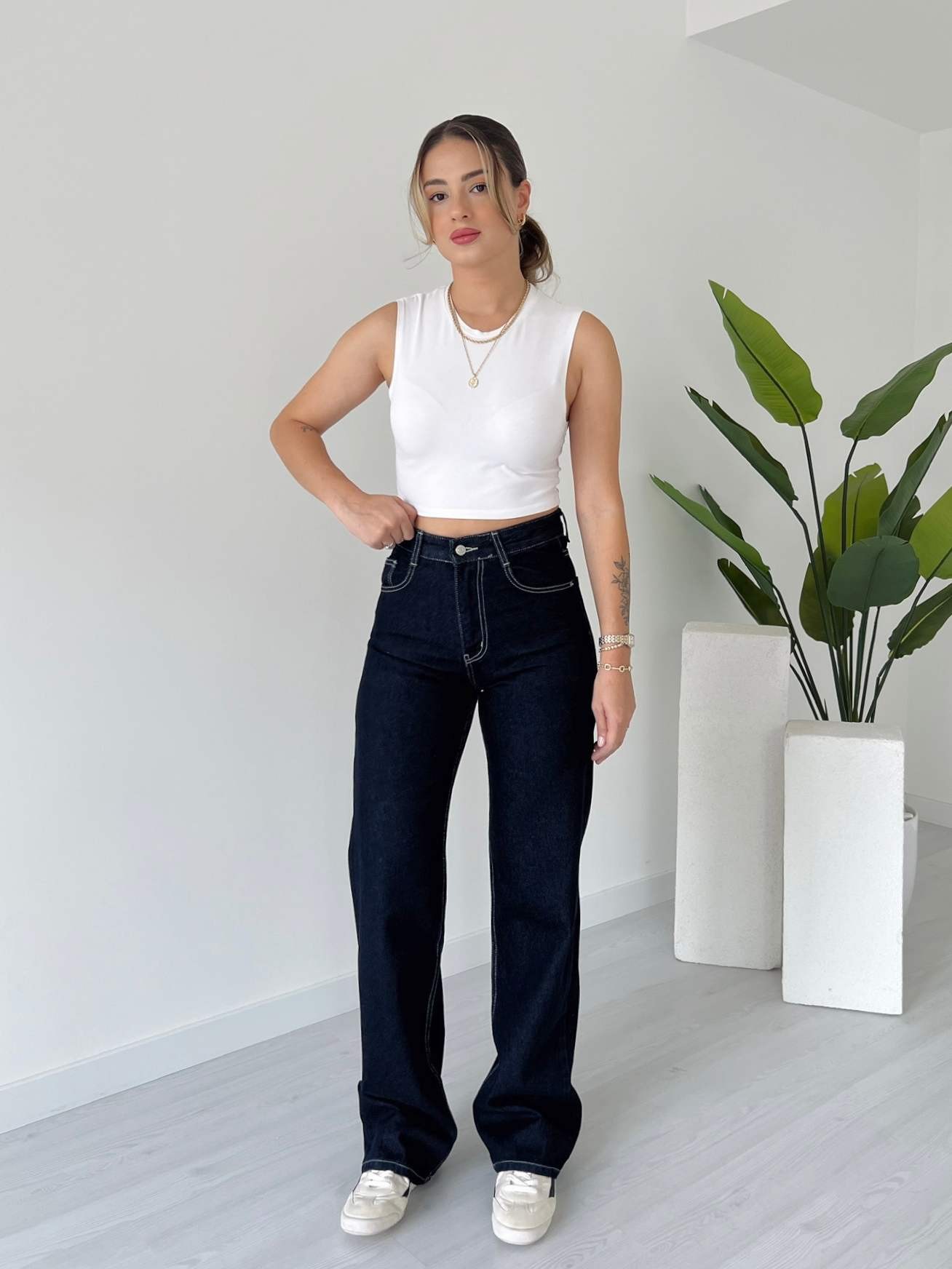 Wide Leg Jean - Raw Yıkama