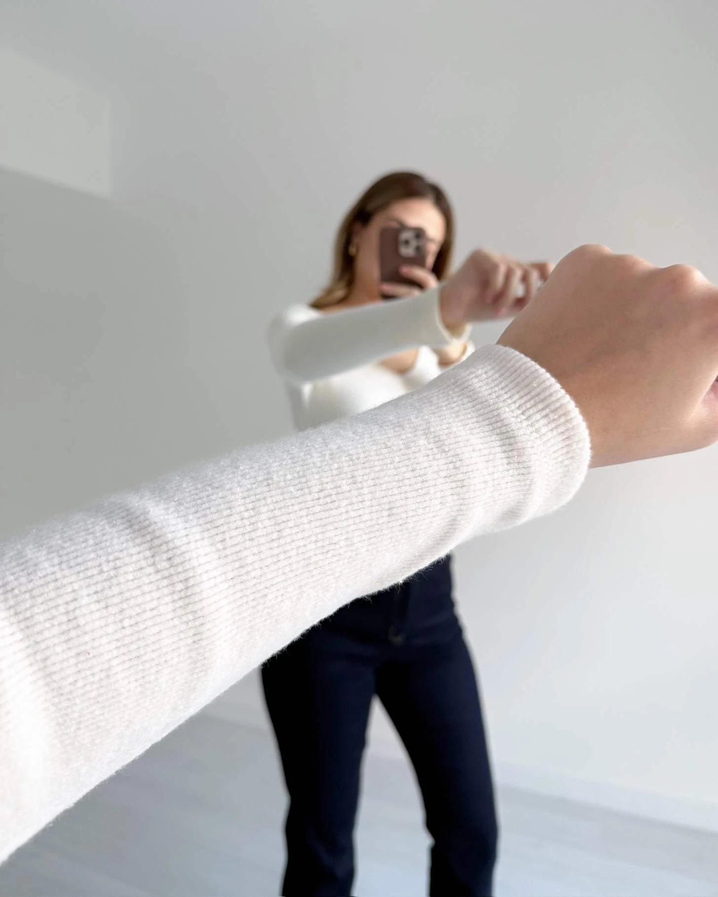 V Yaka Soft Dokulu Bluz