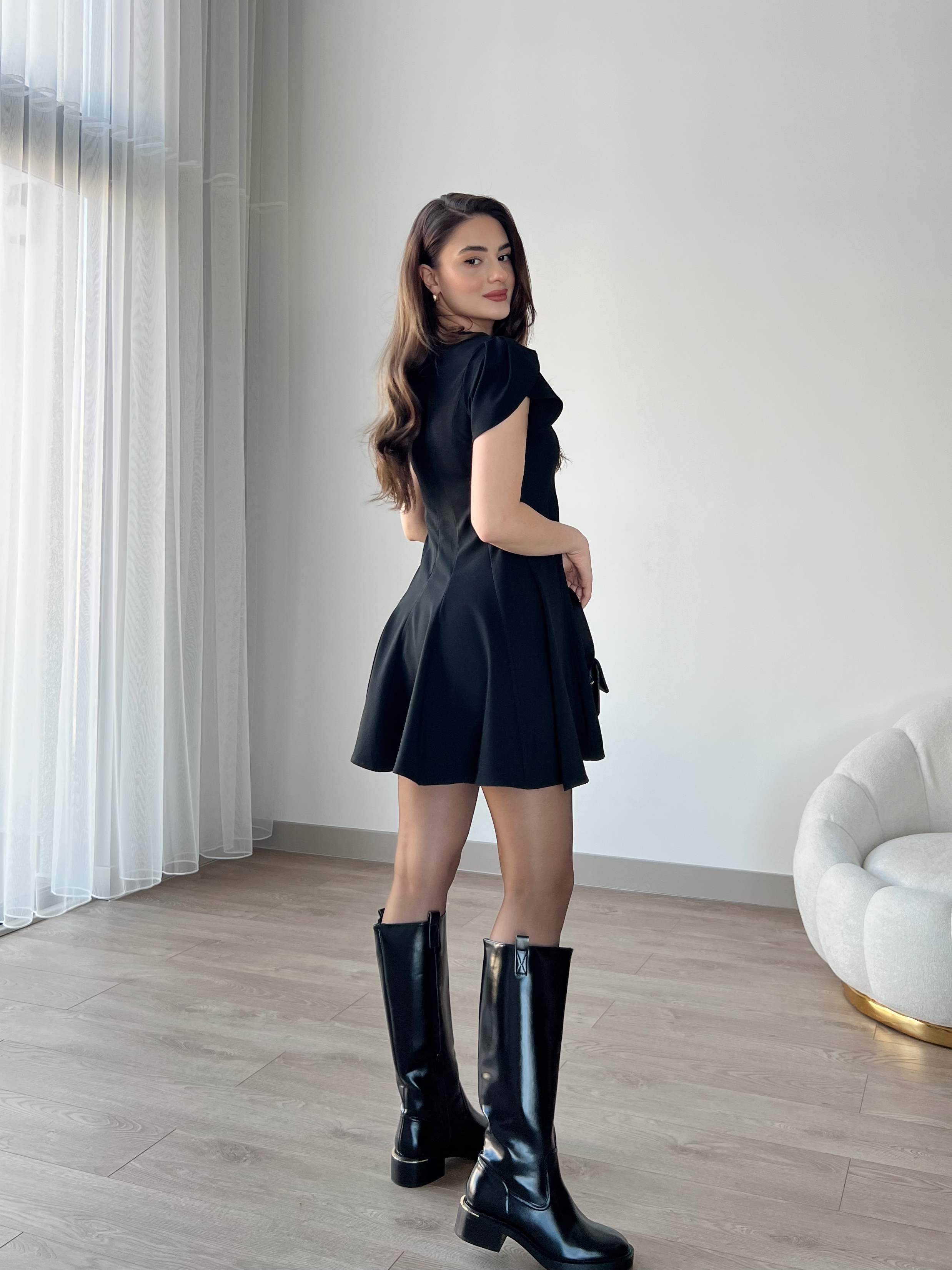 Eteği Pileli JAYDEN Elbise