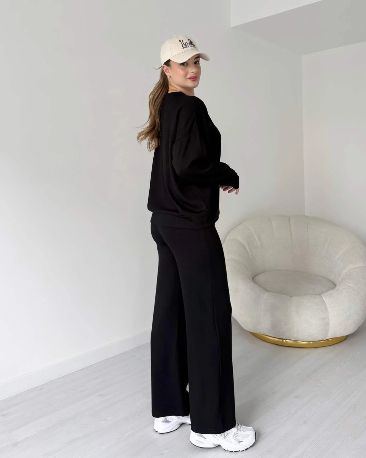 Oversize Kalıp Oysh Modal İkili Takım - Siyah