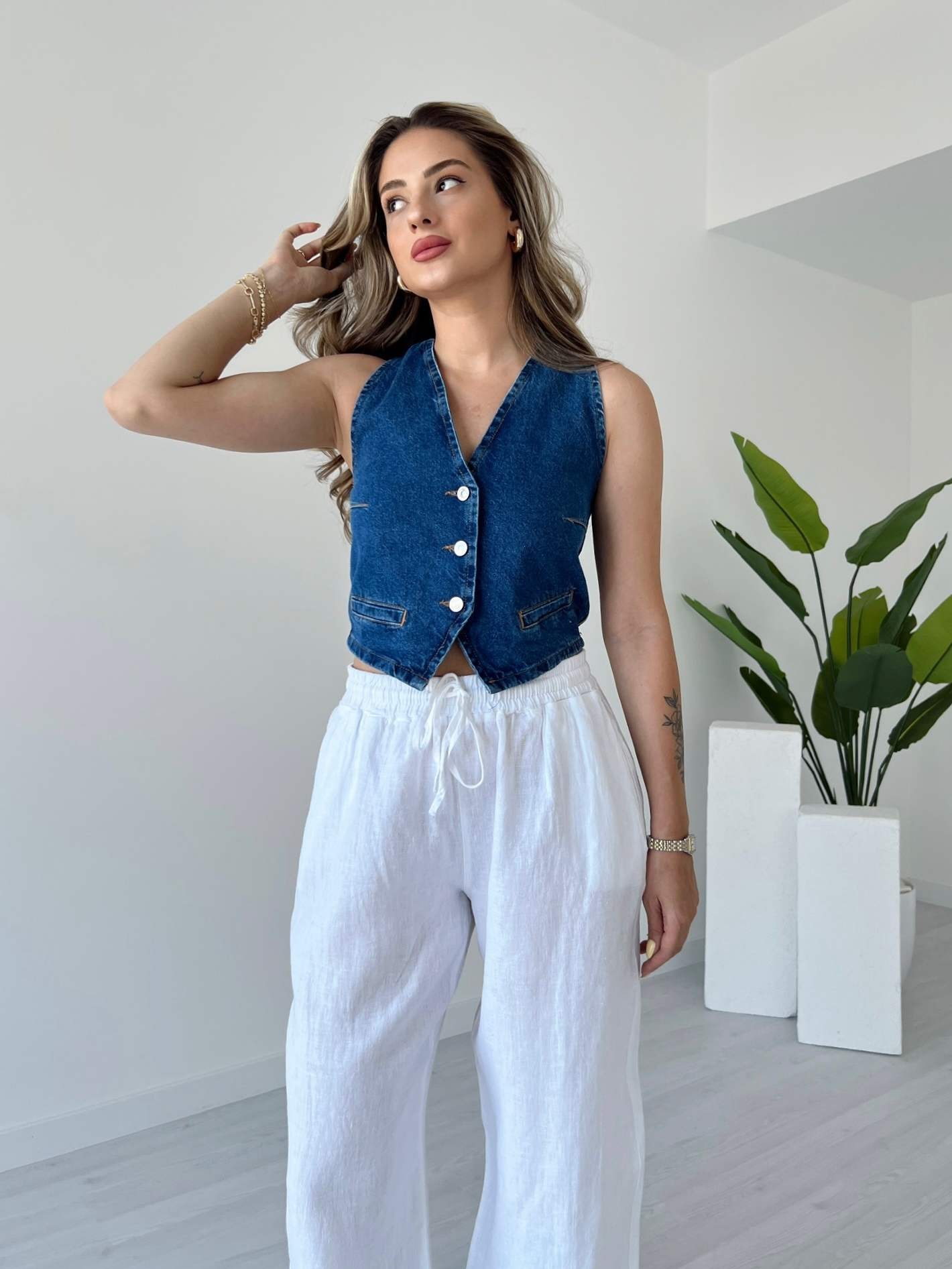 Denim Yelek