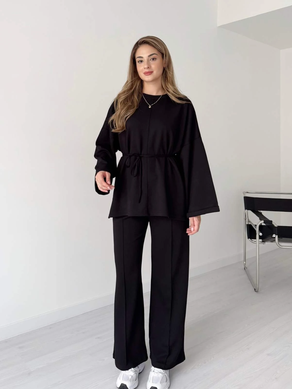 Bağlama Detaylı Modal Kumaş İkili Takım