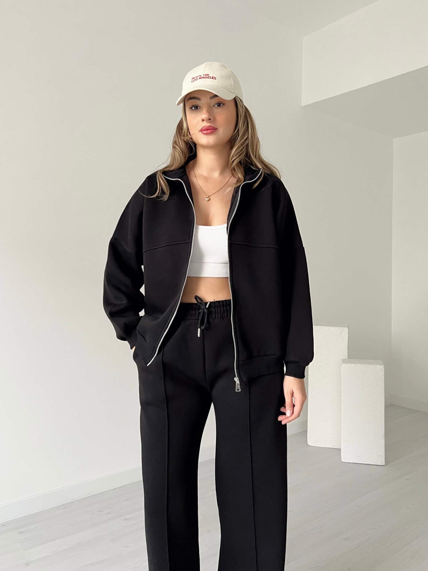 Üç İplik Fermuarlı STREET Eşofman Takımı