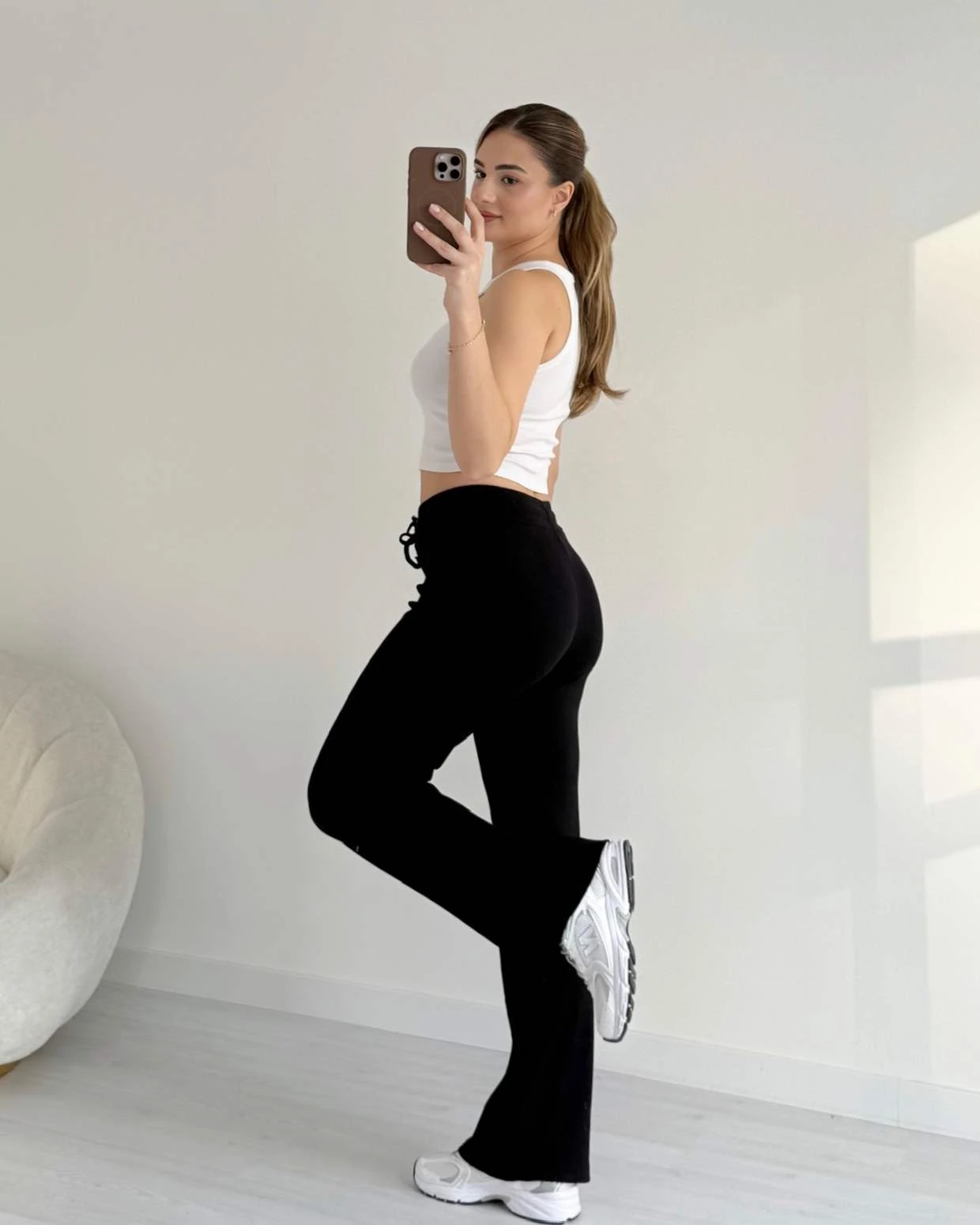 Bol Paça Fitilli Penye Pantolon