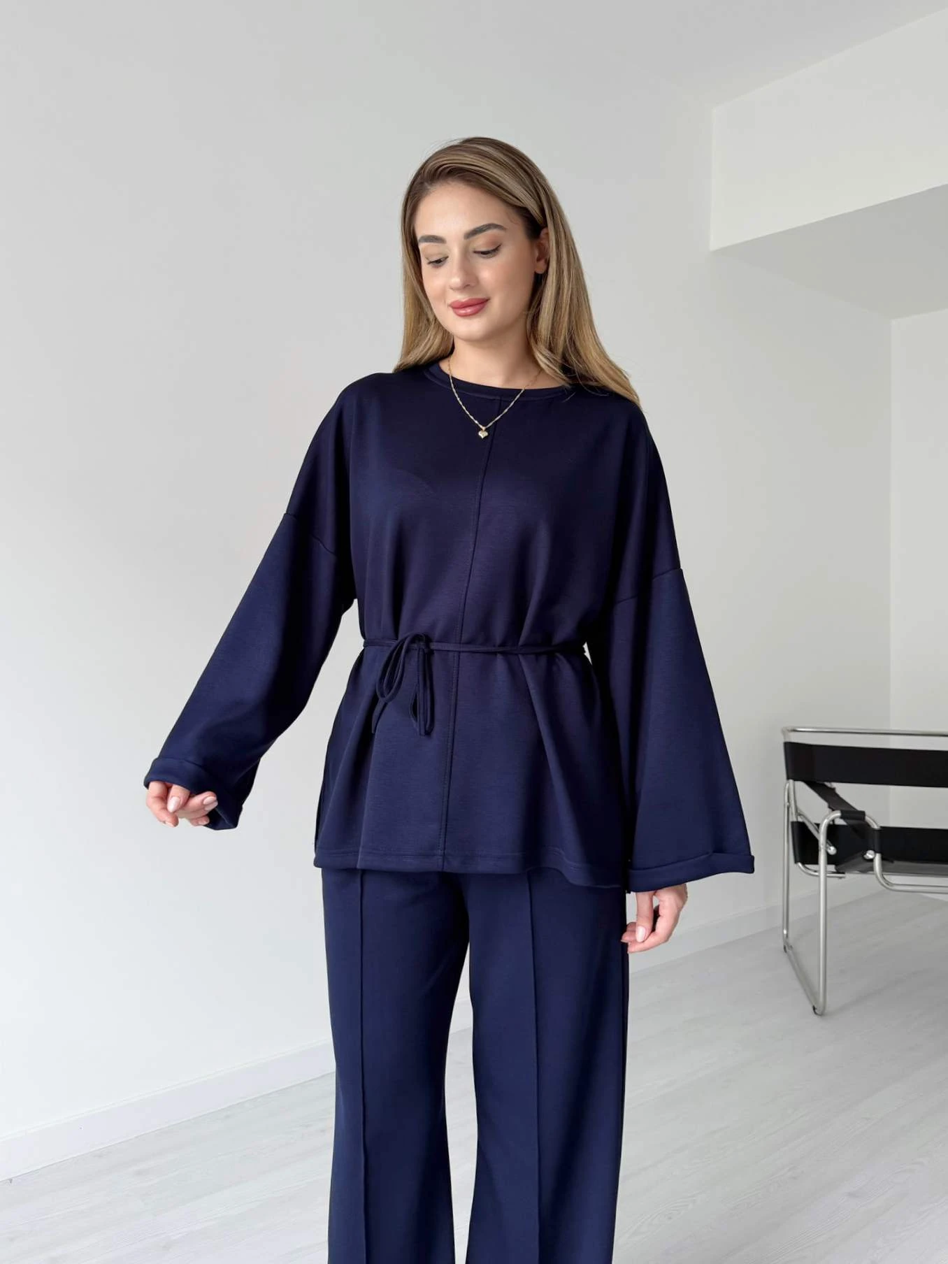 Bağlama Detaylı Modal Kumaş İkili Takım