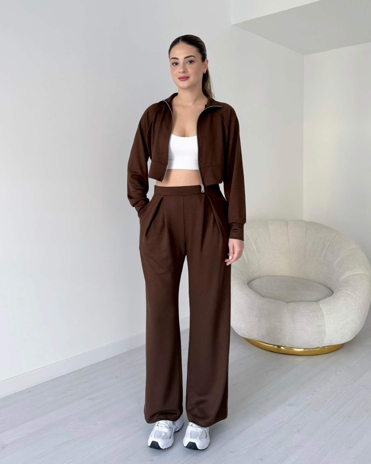 Pile Detaylı Modal Eşofman Takımı