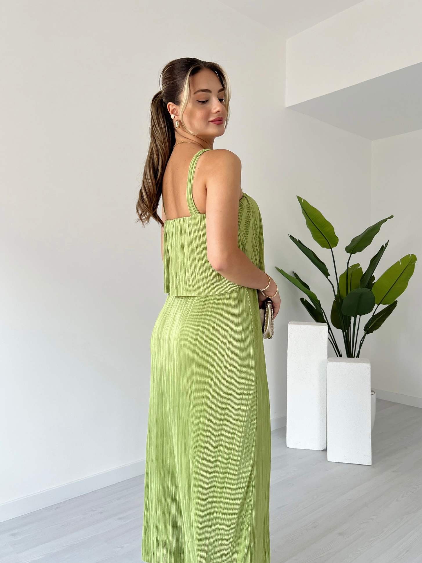 Pilise Kumaş Askılı Elbise