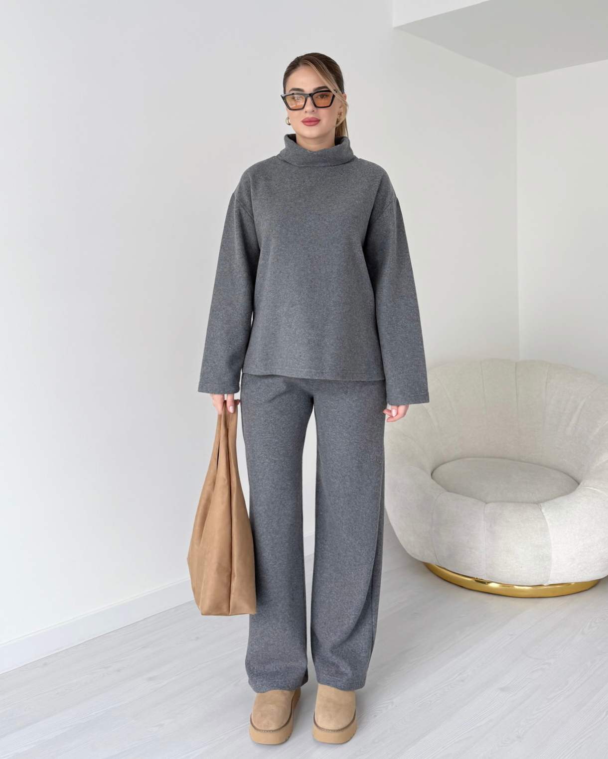 Balıkçı Yaka Selanik Kumaş İkili Takım