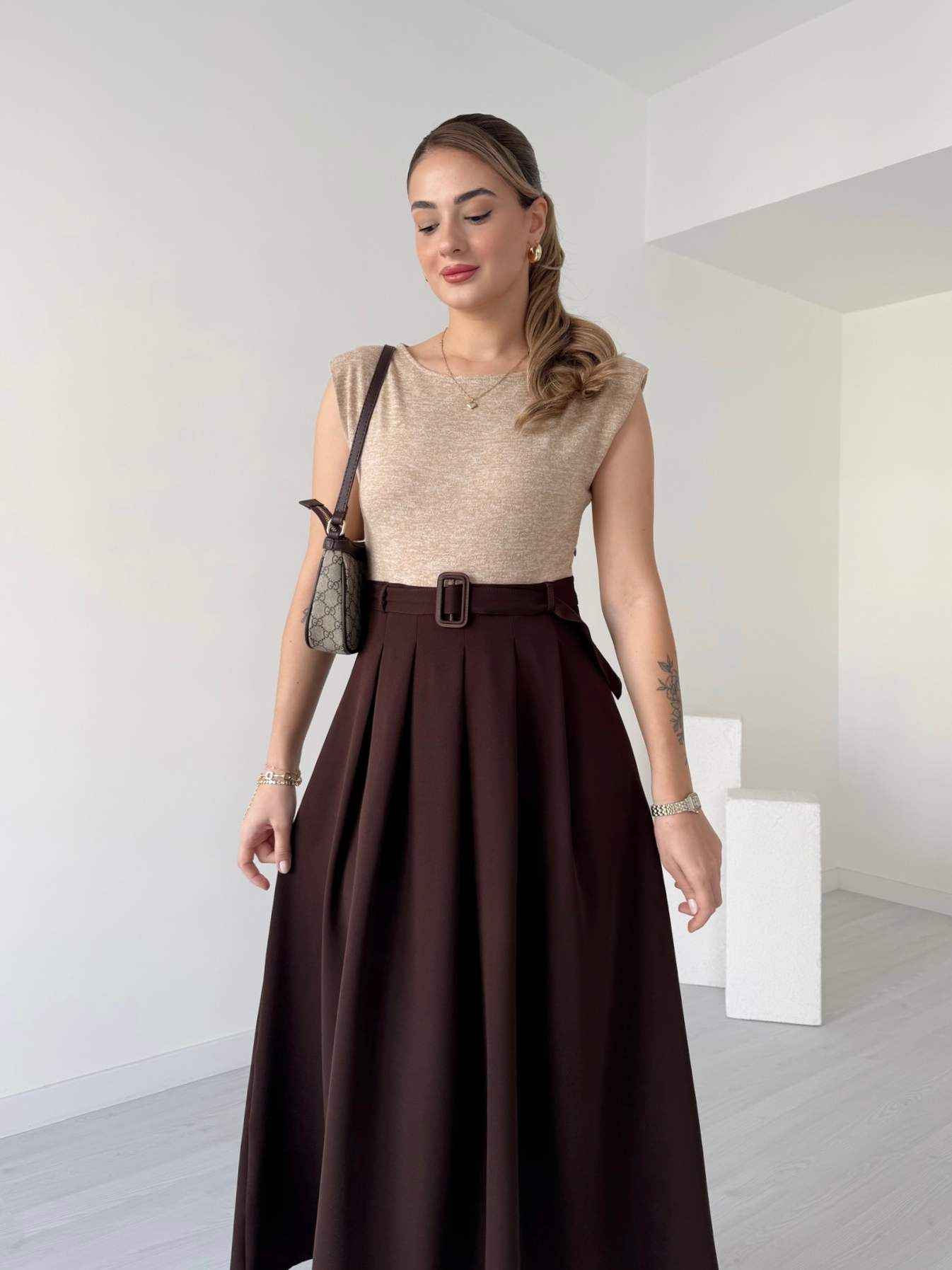 Vatkalı Midi Boy PEDRO Elbise