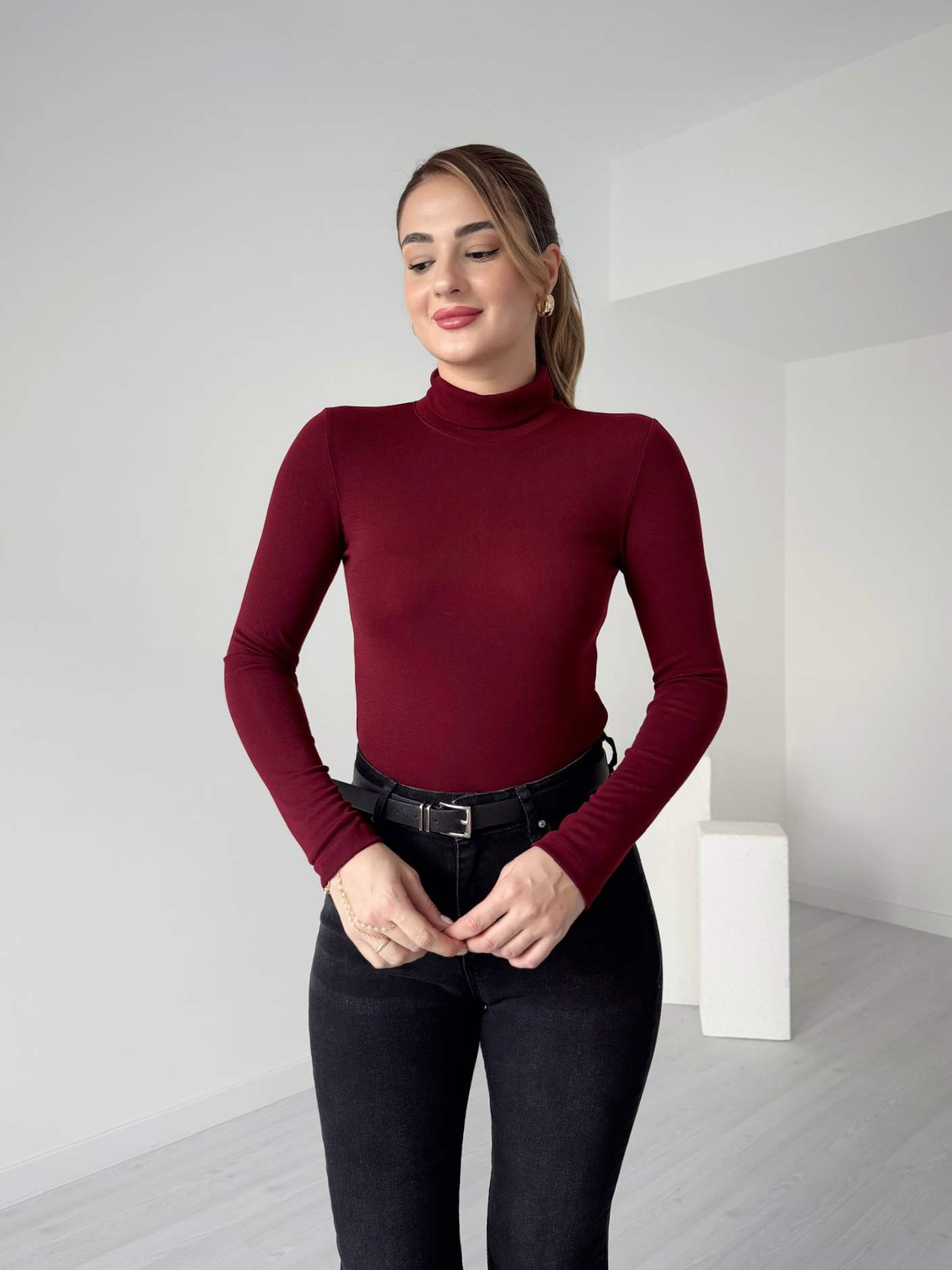 Balıkçı Yaka Modal T-Shirt