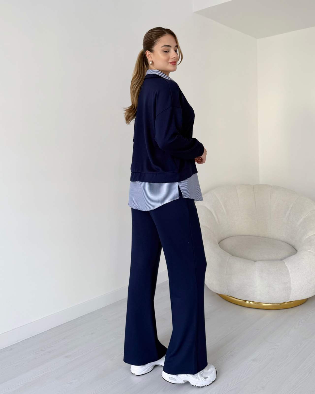 Gömlek Detaylı Premium Modal Takım