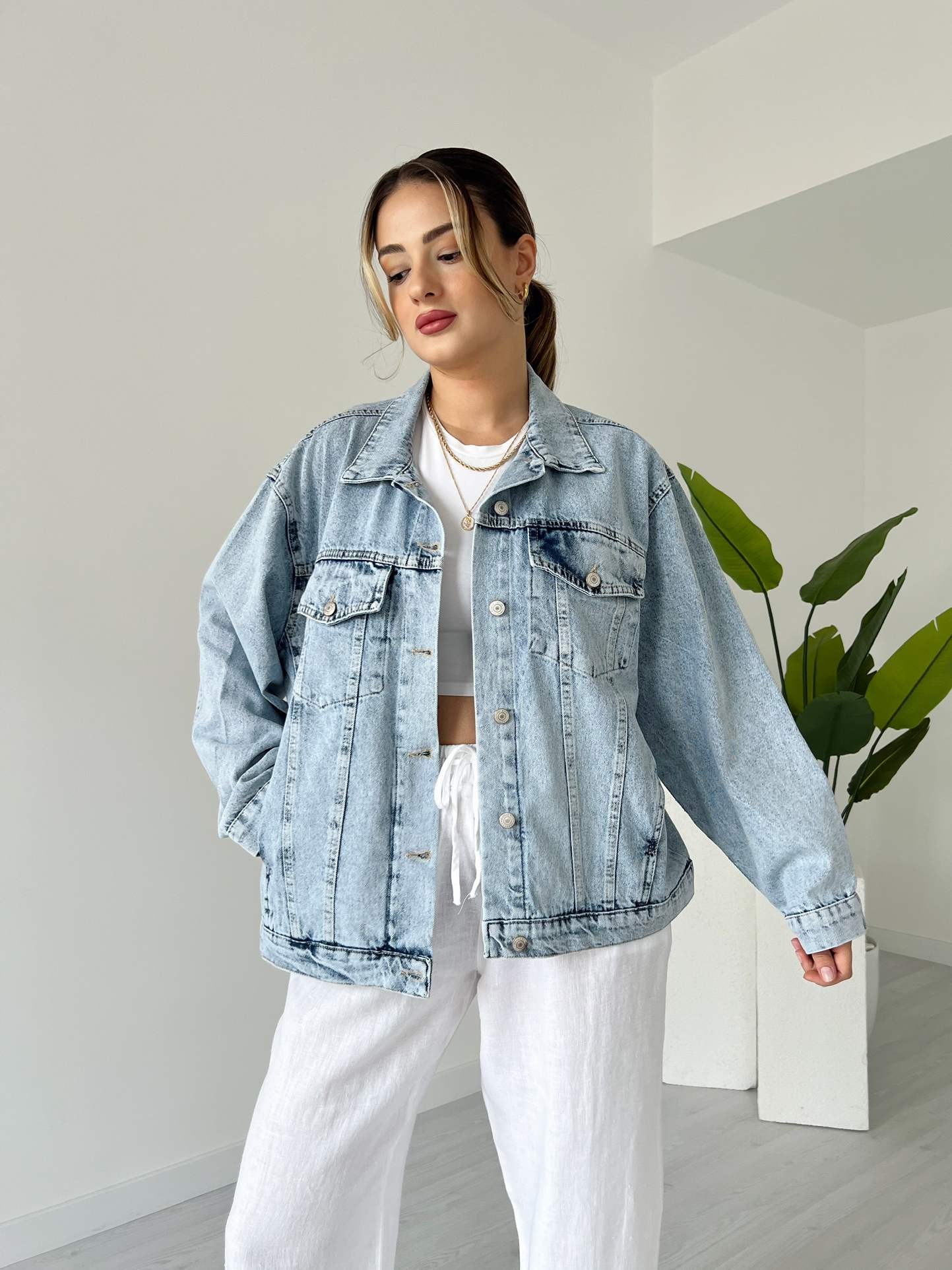 Oversize Denim Ceket
