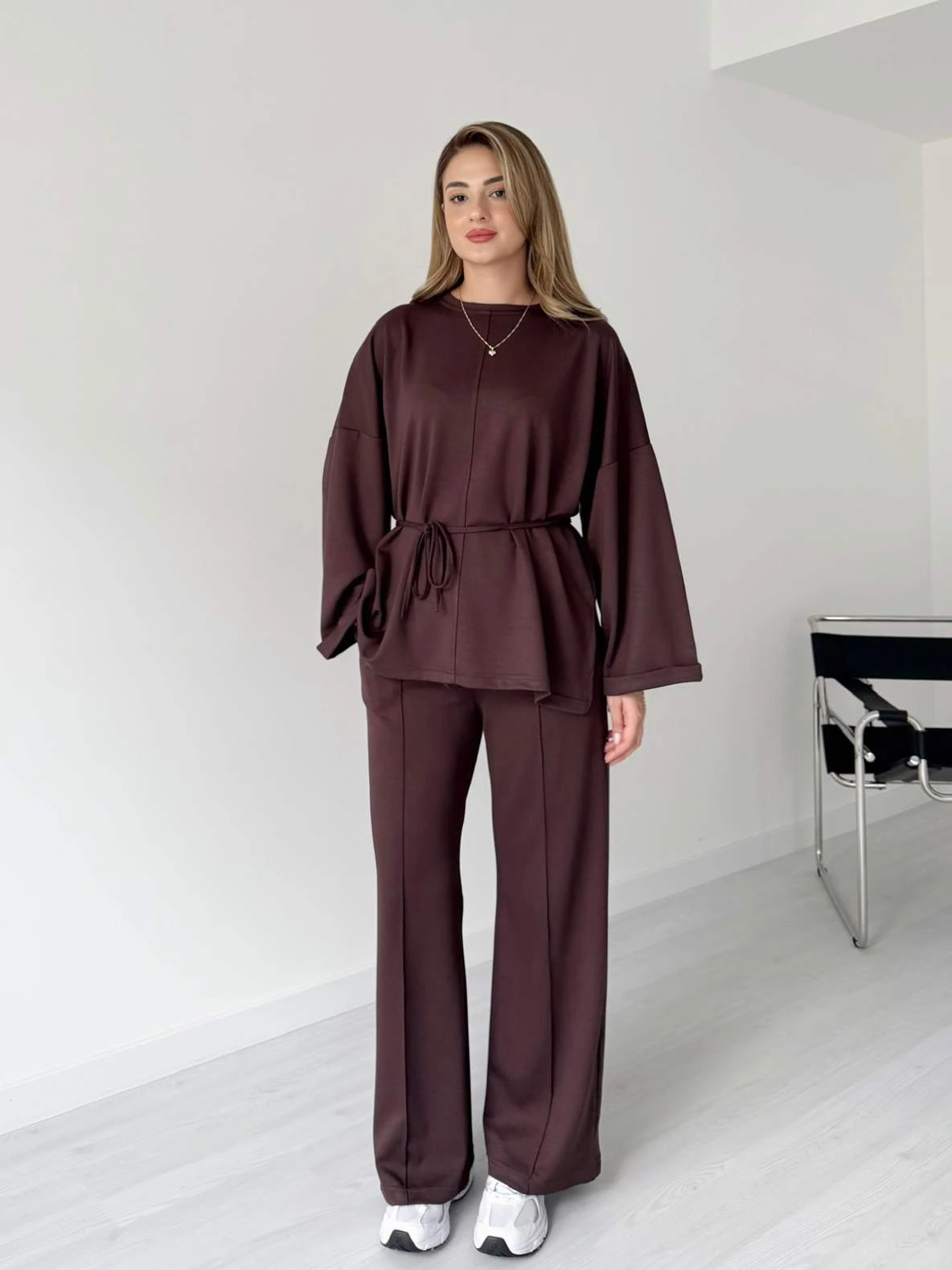 Bağlama Detaylı Modal Kumaş İkili Takım