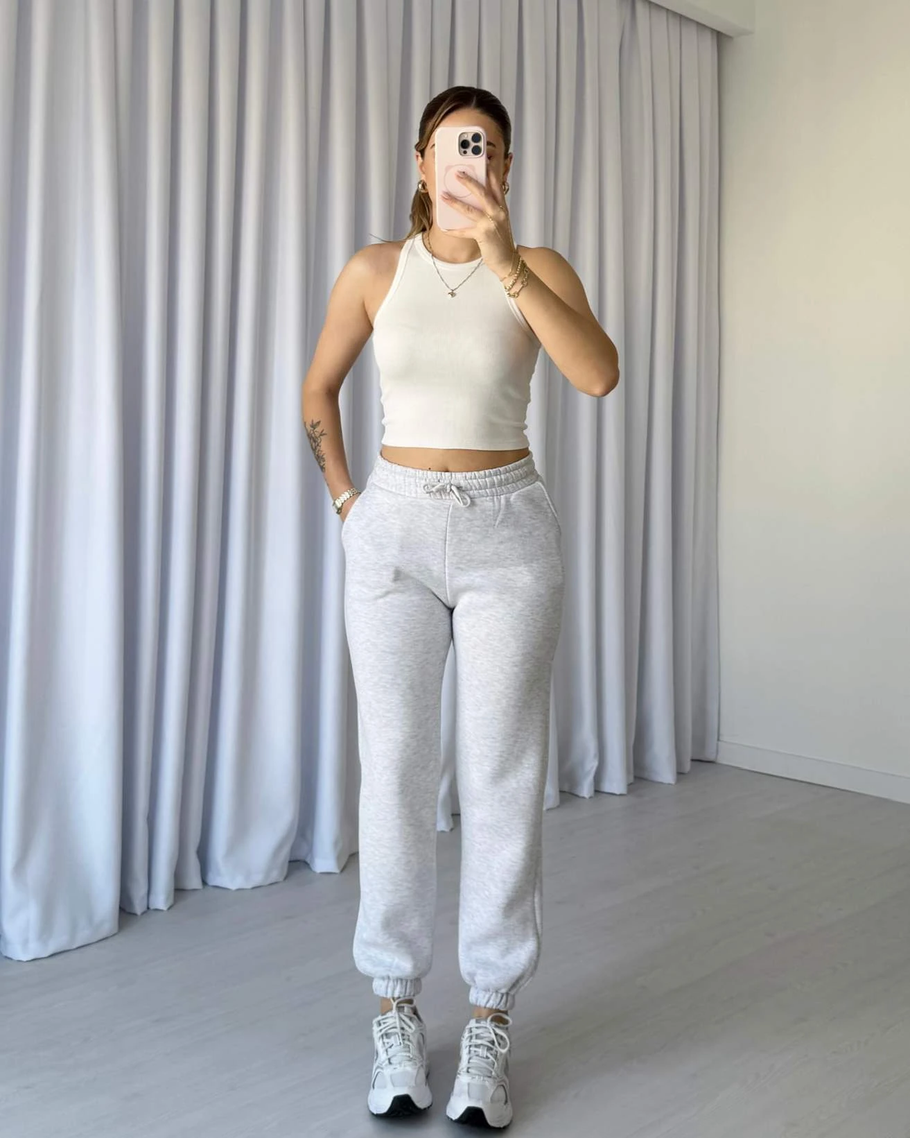 Paça Lastikli İçi Polar Jogger