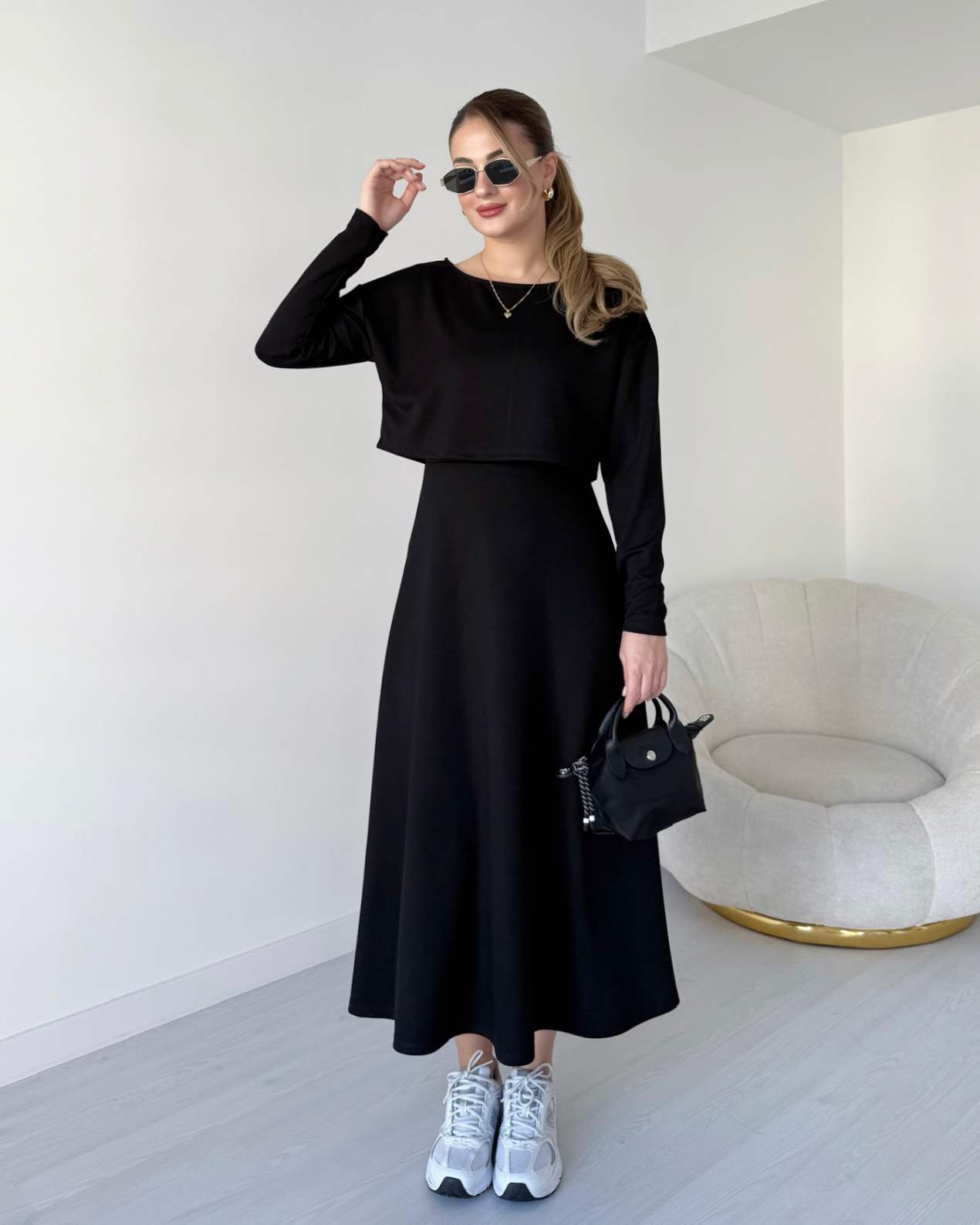 Elbise - Bluz İkili Takım