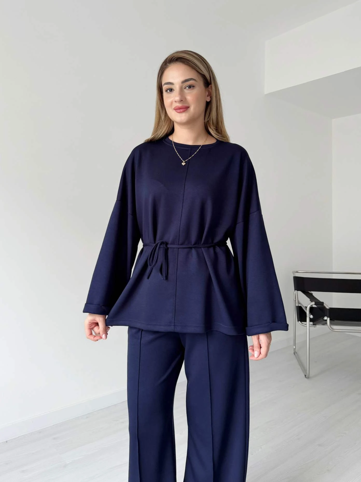 Bağlama Detaylı Modal Kumaş İkili Takım