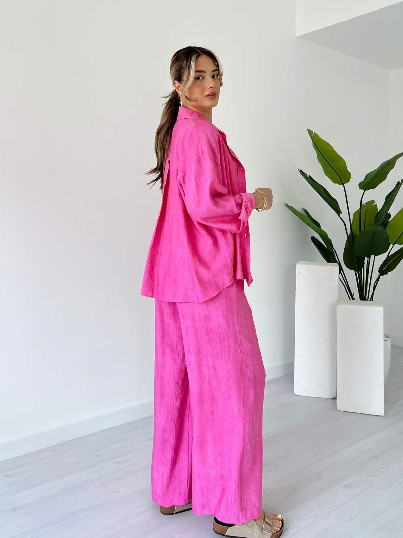 Oversize Kalıp Gömlek Pantolon İkili Takım