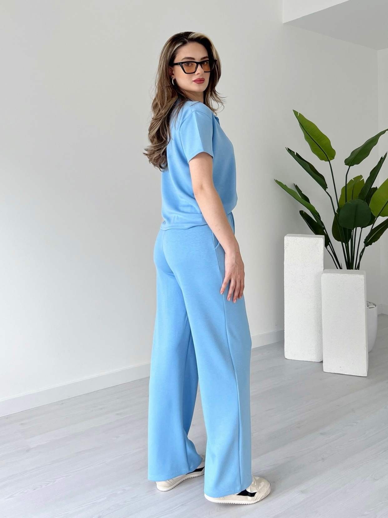 Polo Yaka Kısa Kollu Casual Takım - Bebe Mavi