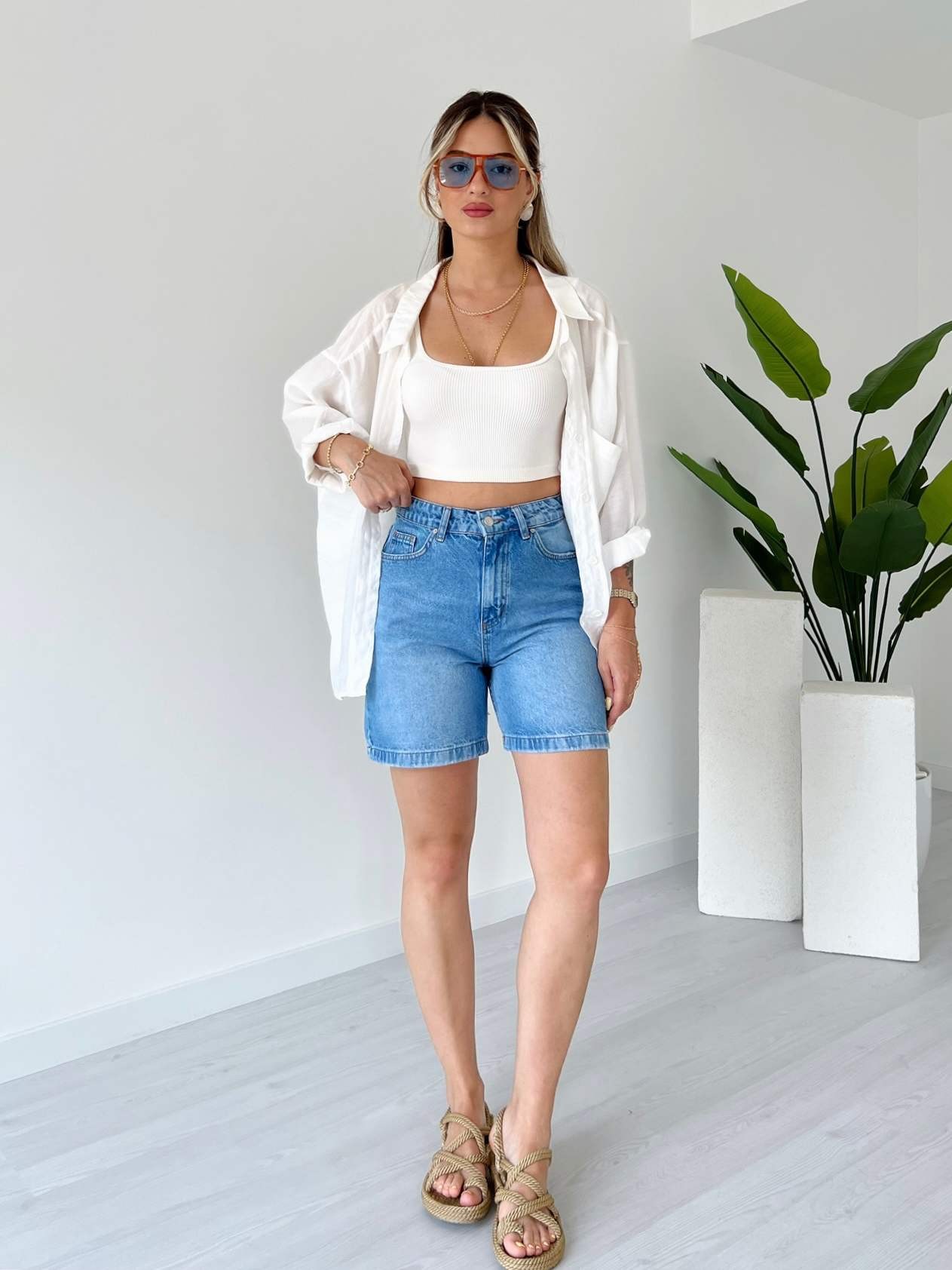 Şehir Boy Denim Şort