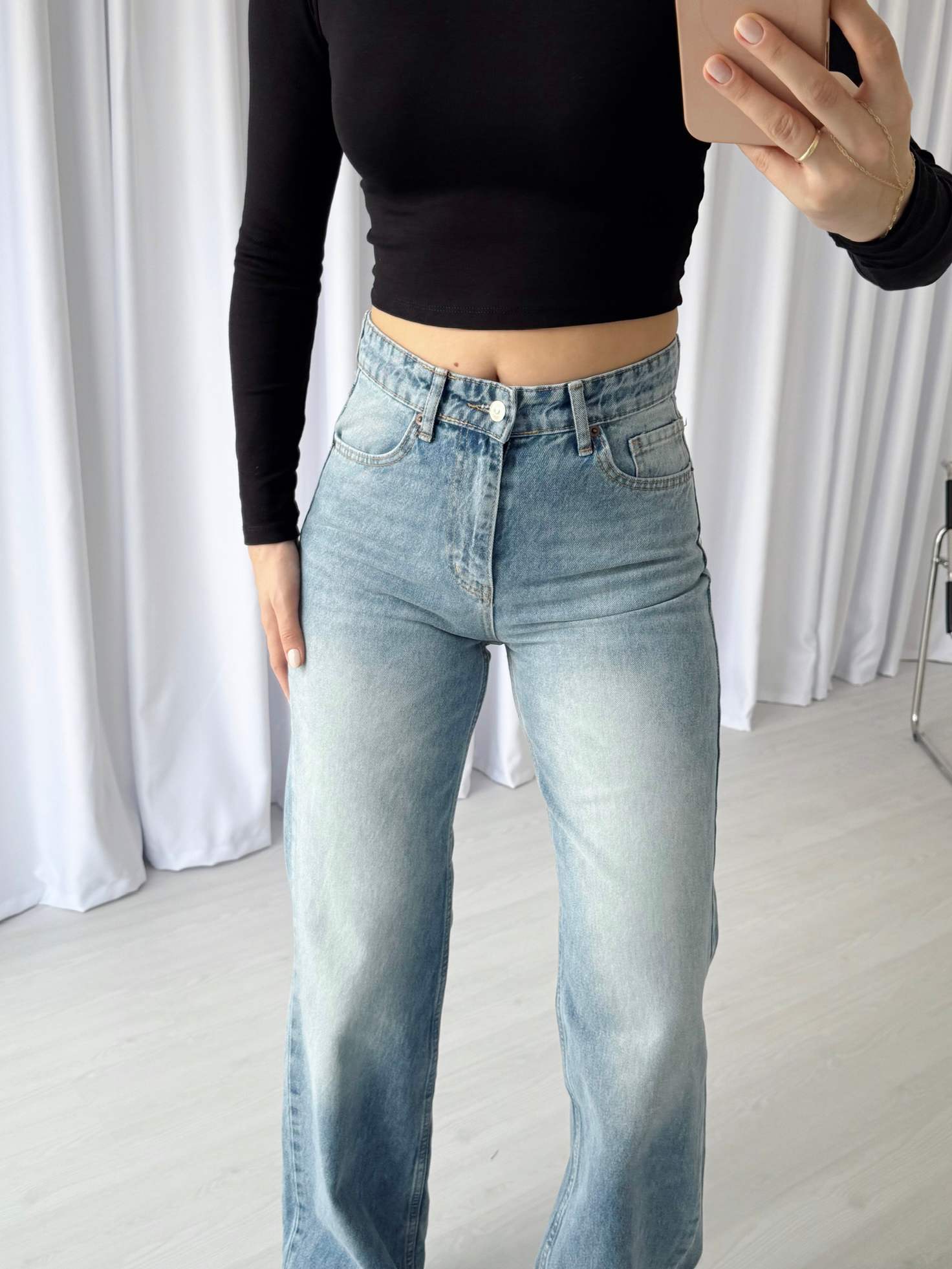 Açık Mavi Straight Jean