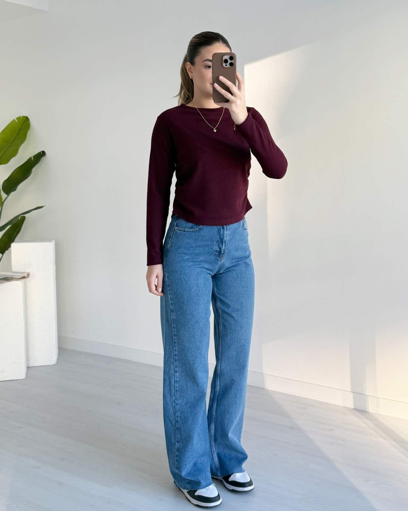 Yanı Büzgülü Soft Dokulu Bluz