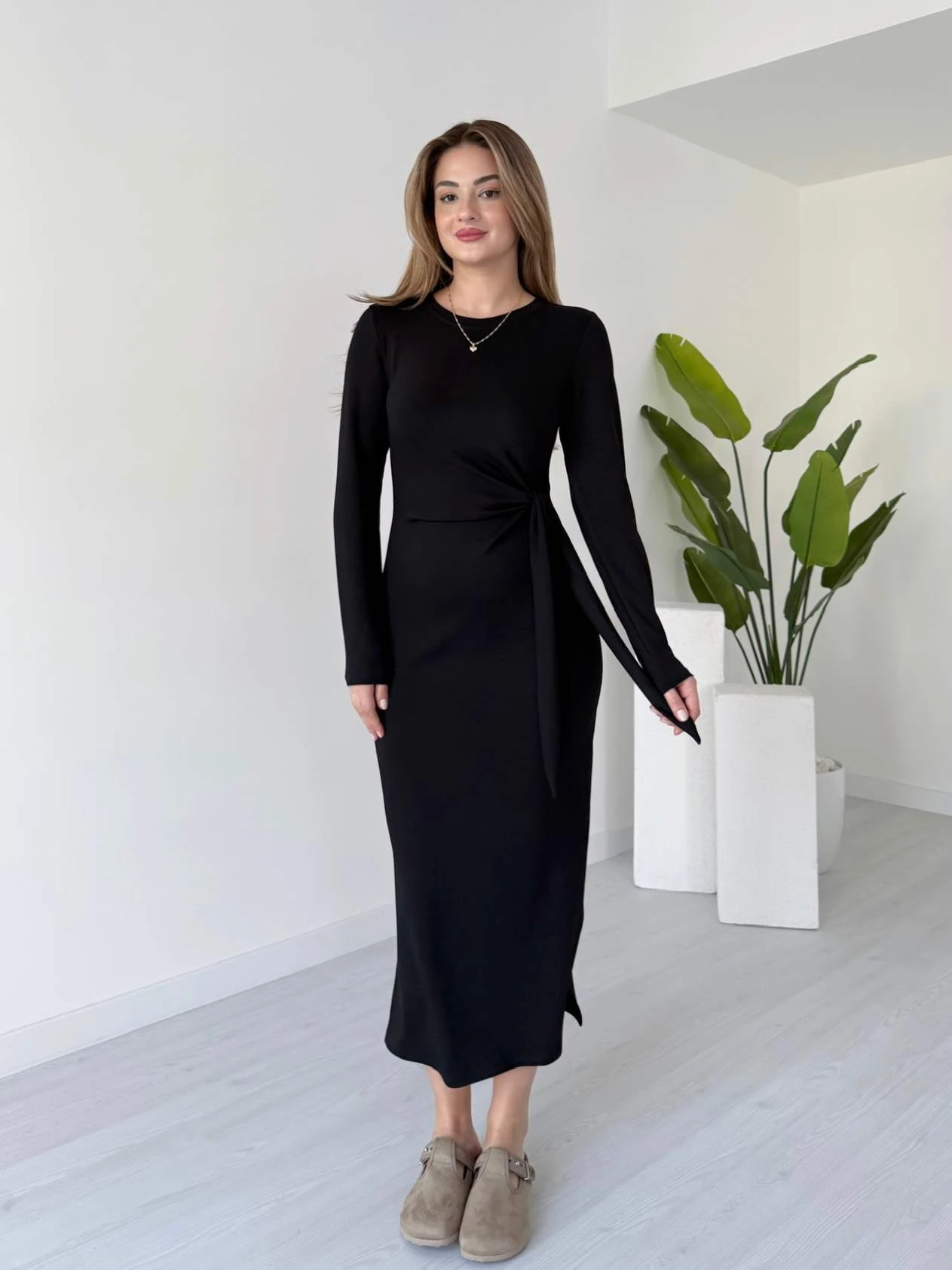 Bağlamalı Modal Elbise