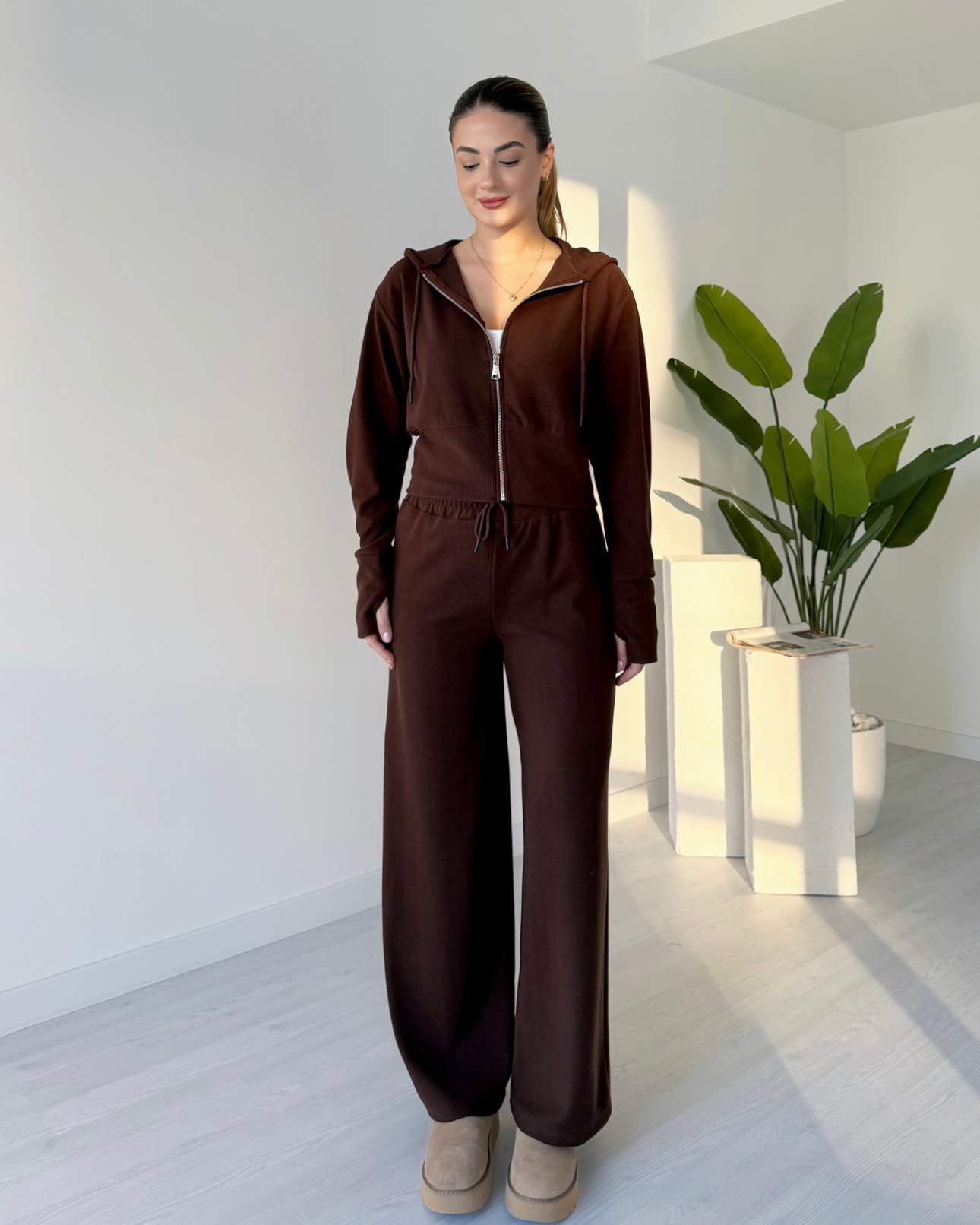 Selanik Kumaş Parmak Geçmeli İkili Takım