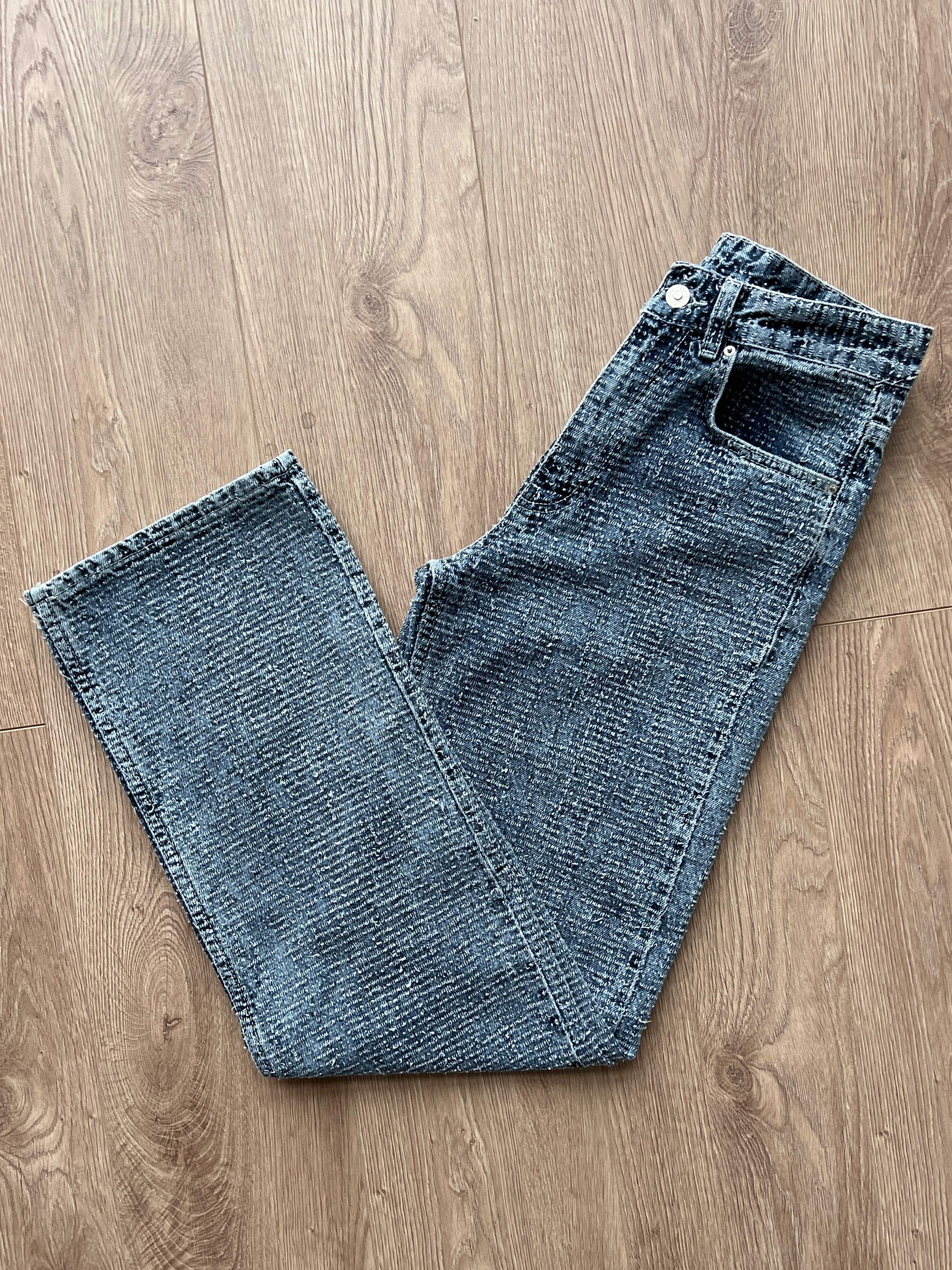 Wide Leg Dokulu Jean