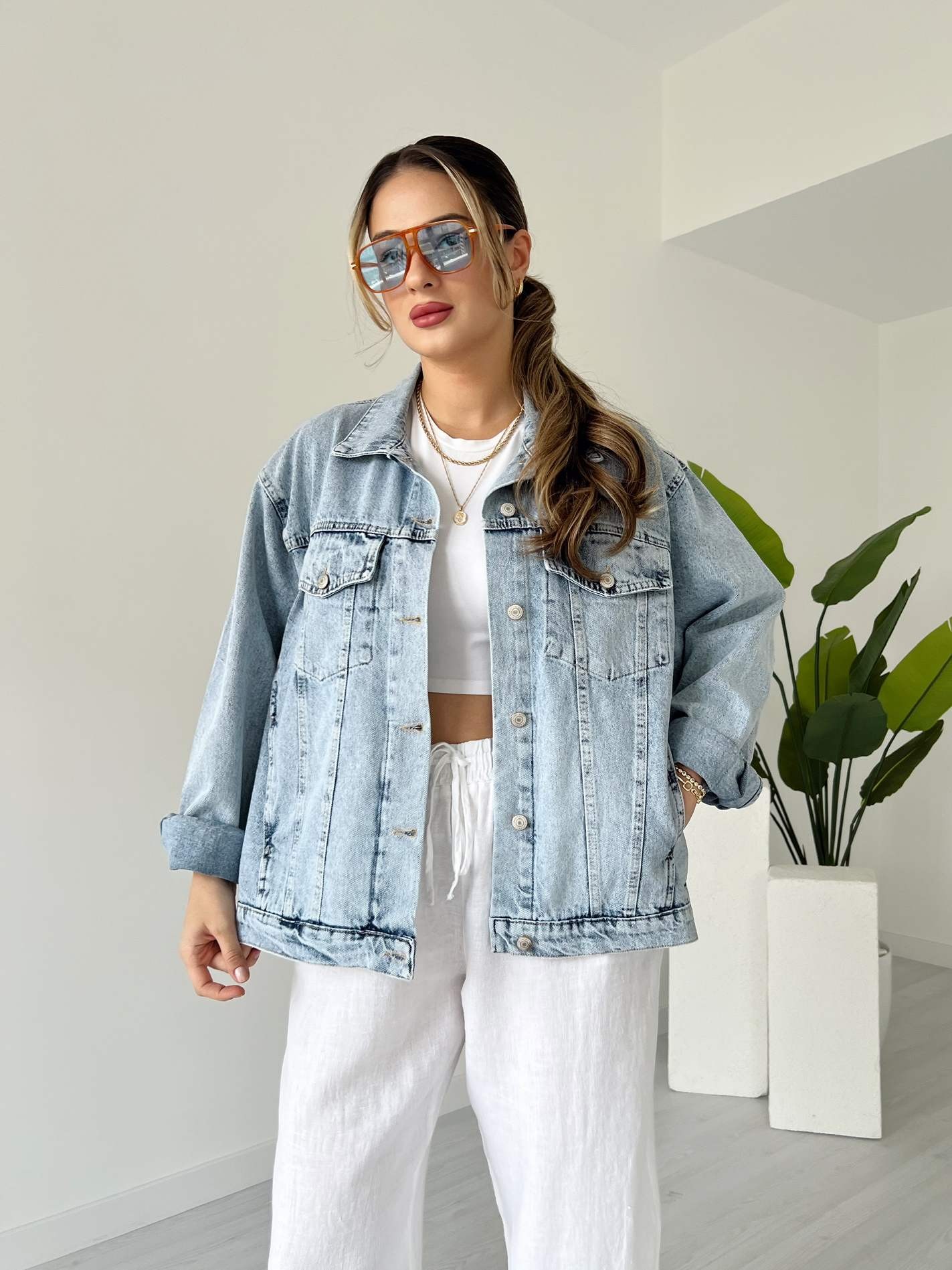 Oversize Denim Ceket