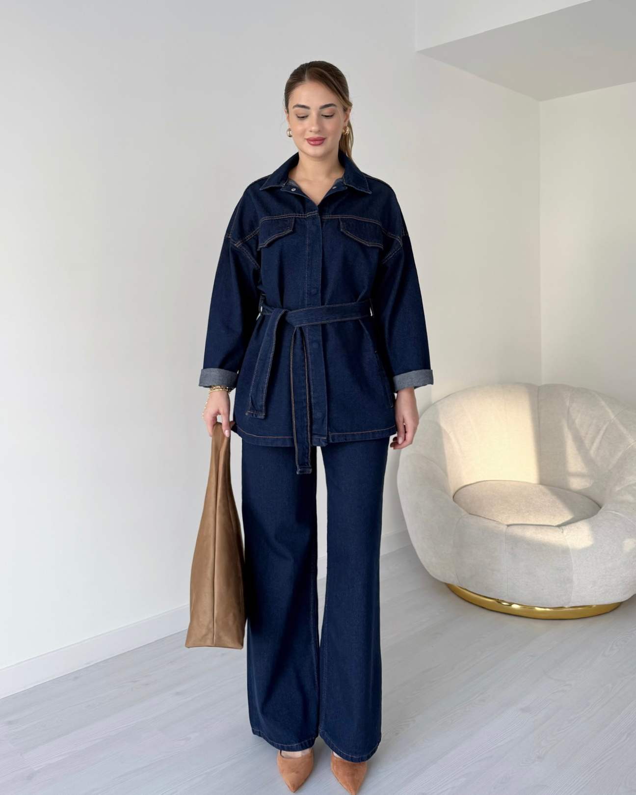 Denim Ceket Pantolon İkili Takım