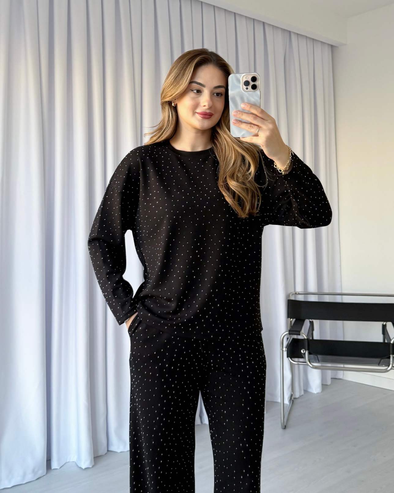 Modal Kumaş Işıltılı Takım