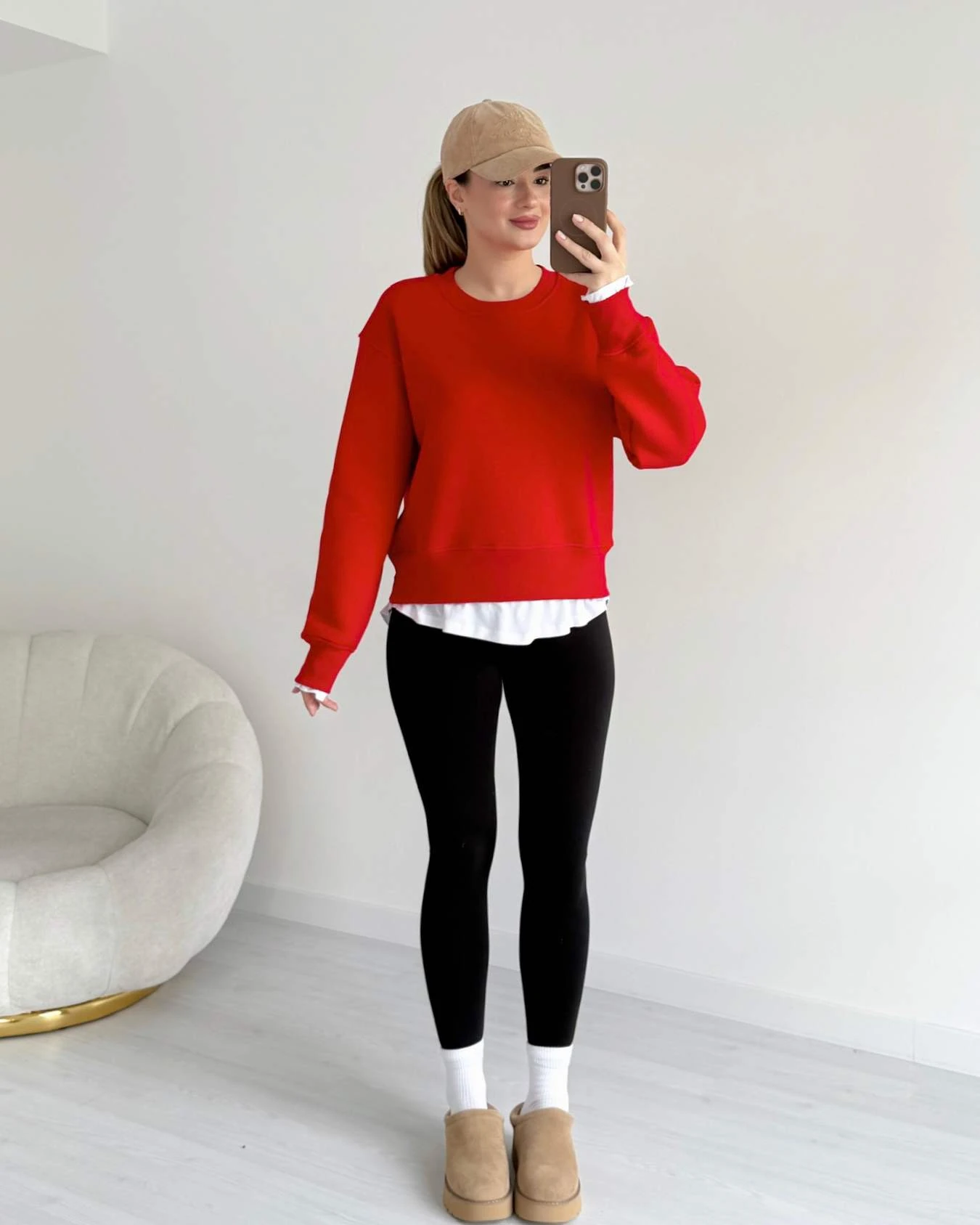 Tshirt Detaylı BF Sweatshirt - Kırmızı