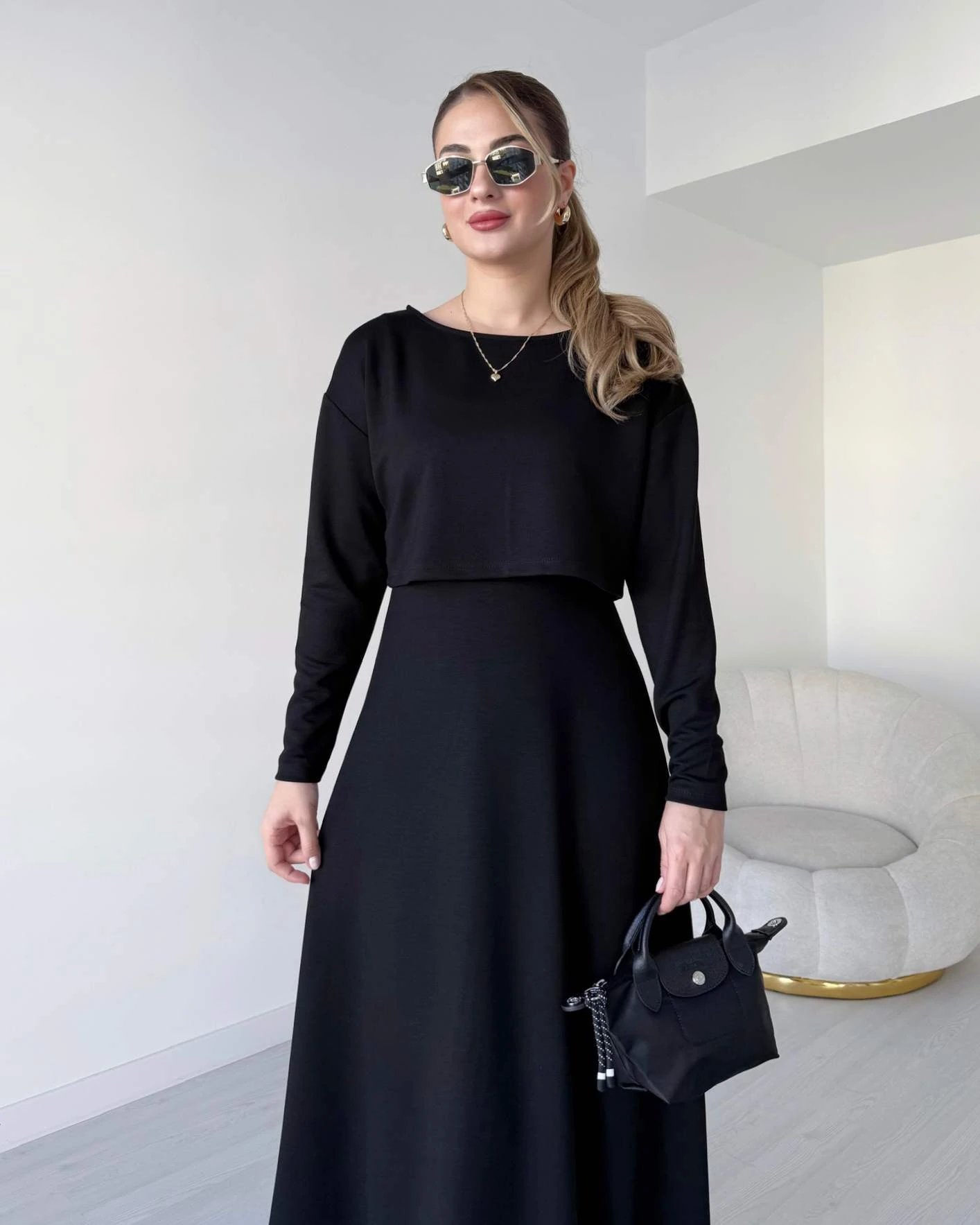 Elbise - Bluz İkili Takım