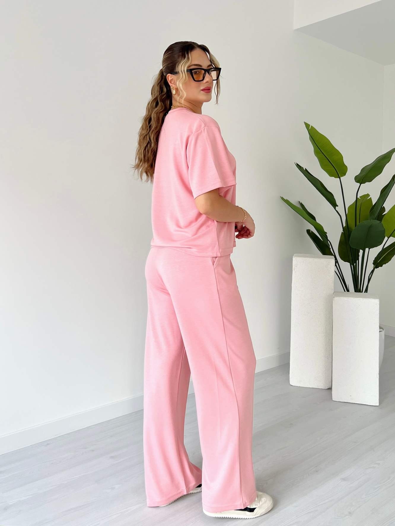 Kısa Kollu Basic Modal Takım - Pembe