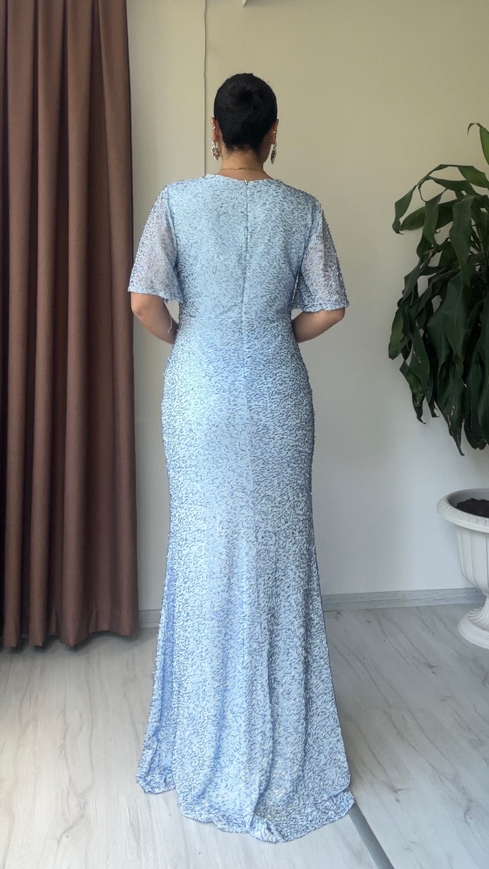 Melis İşlemeli Tasarım Abiye - bebemavi