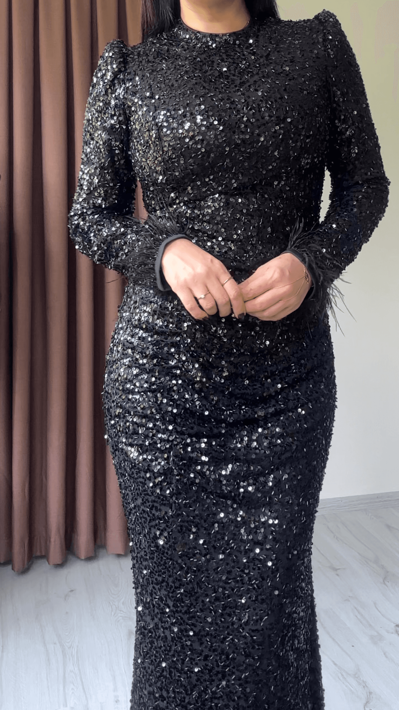 Kayra Payet Abiye - Siyah