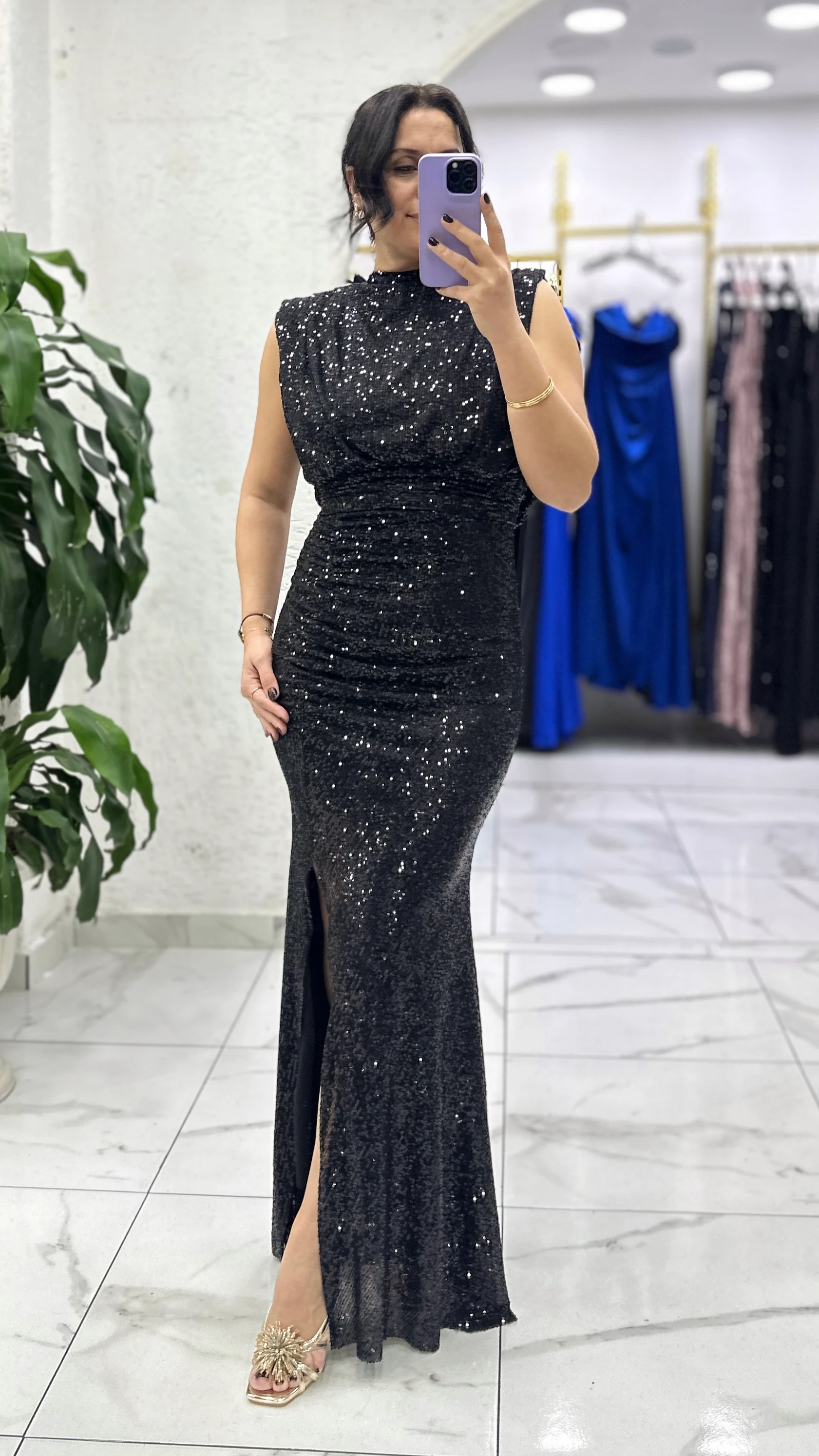 Candy Payet Abiye - Siyah