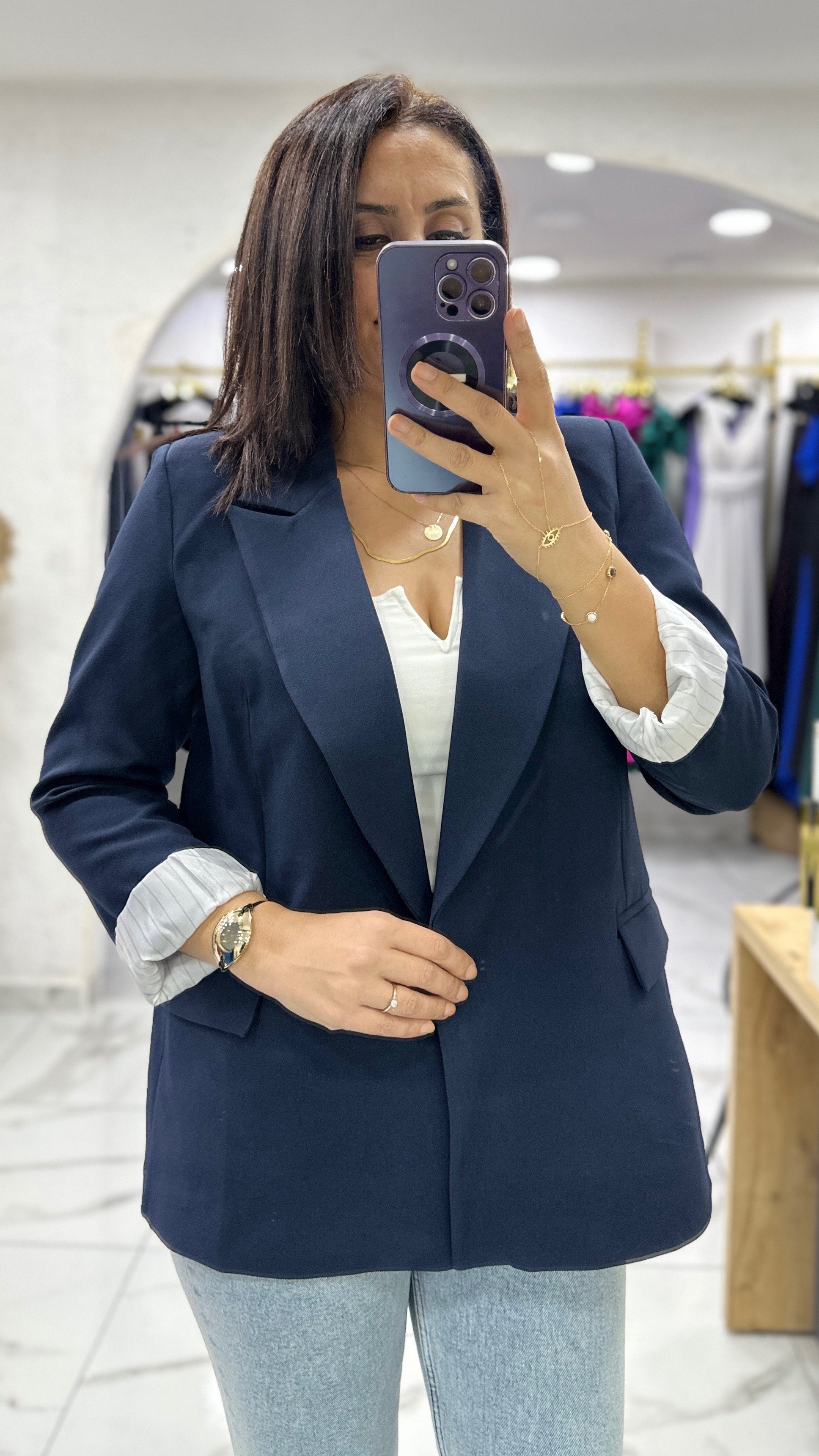 Blazer Ceket - Lacivert