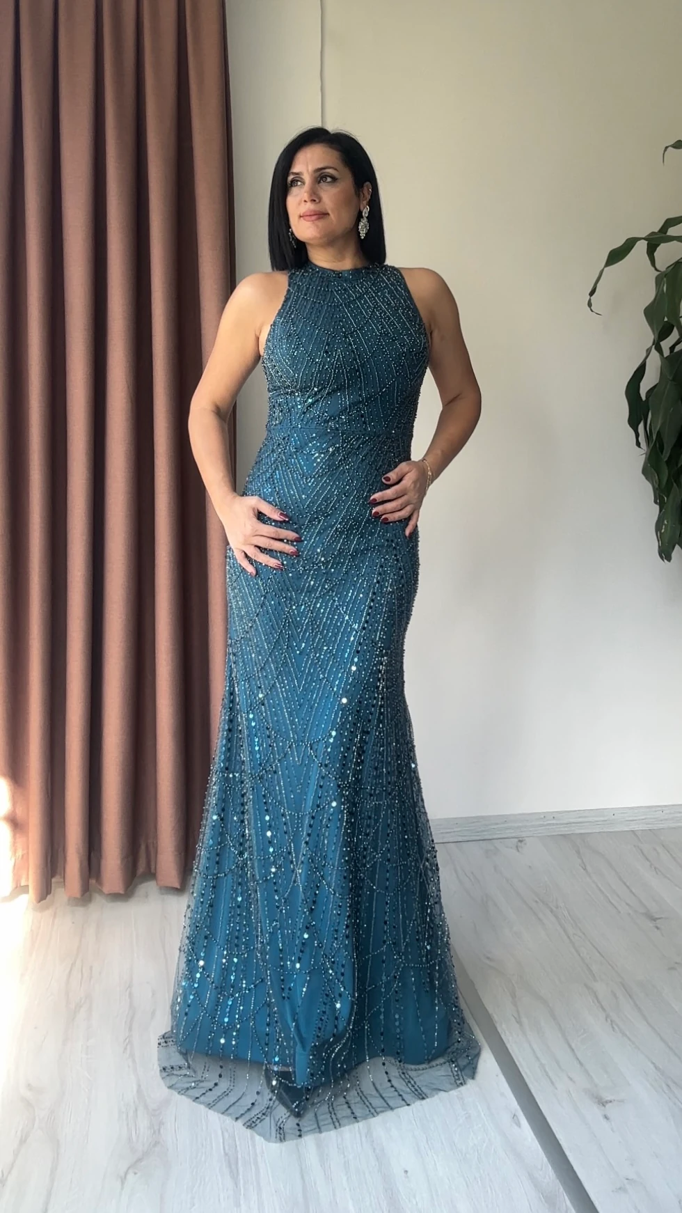 Elif Taş İşlemeli Abiye