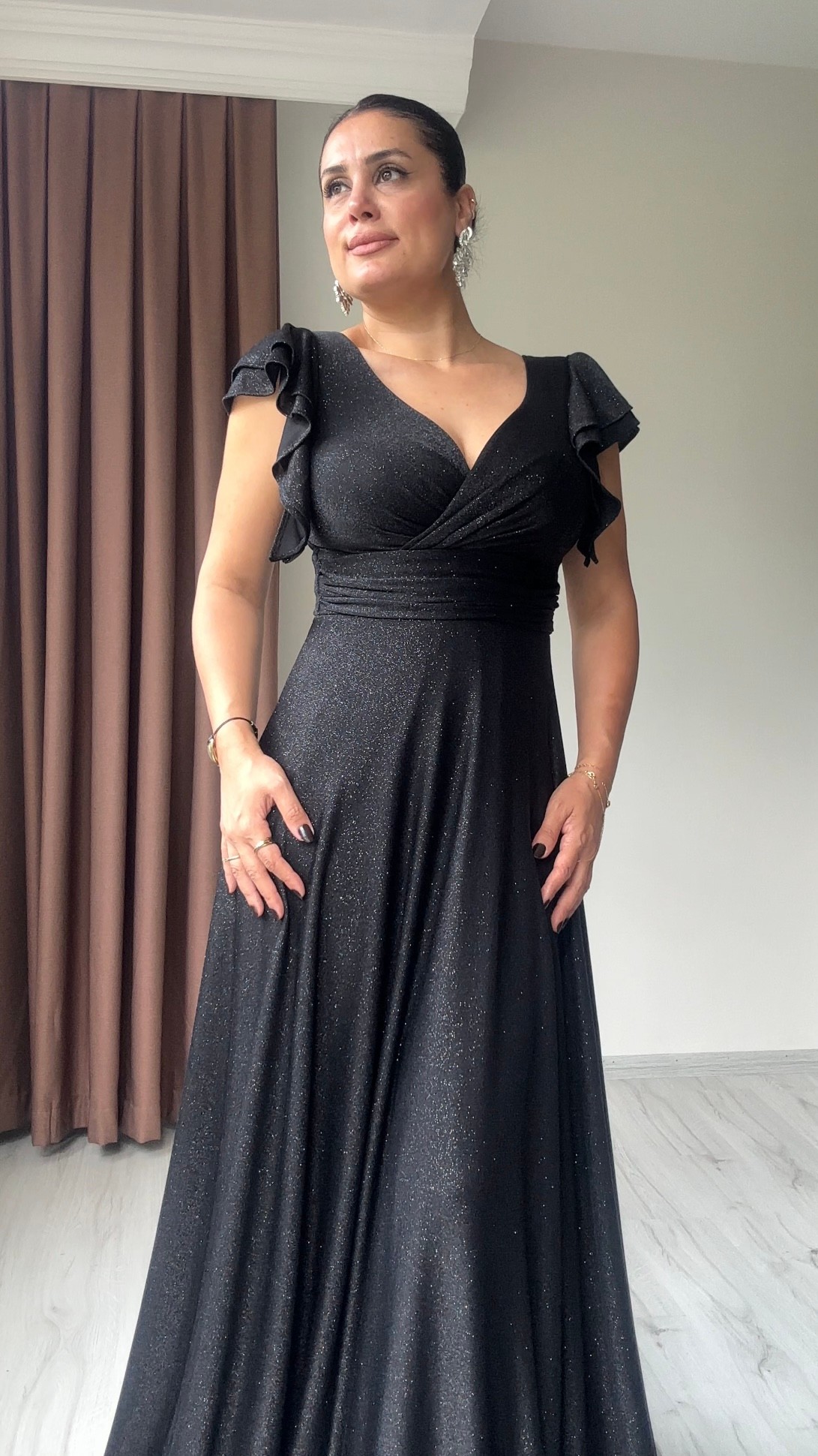 Kamara Simli Abiye - Siyah