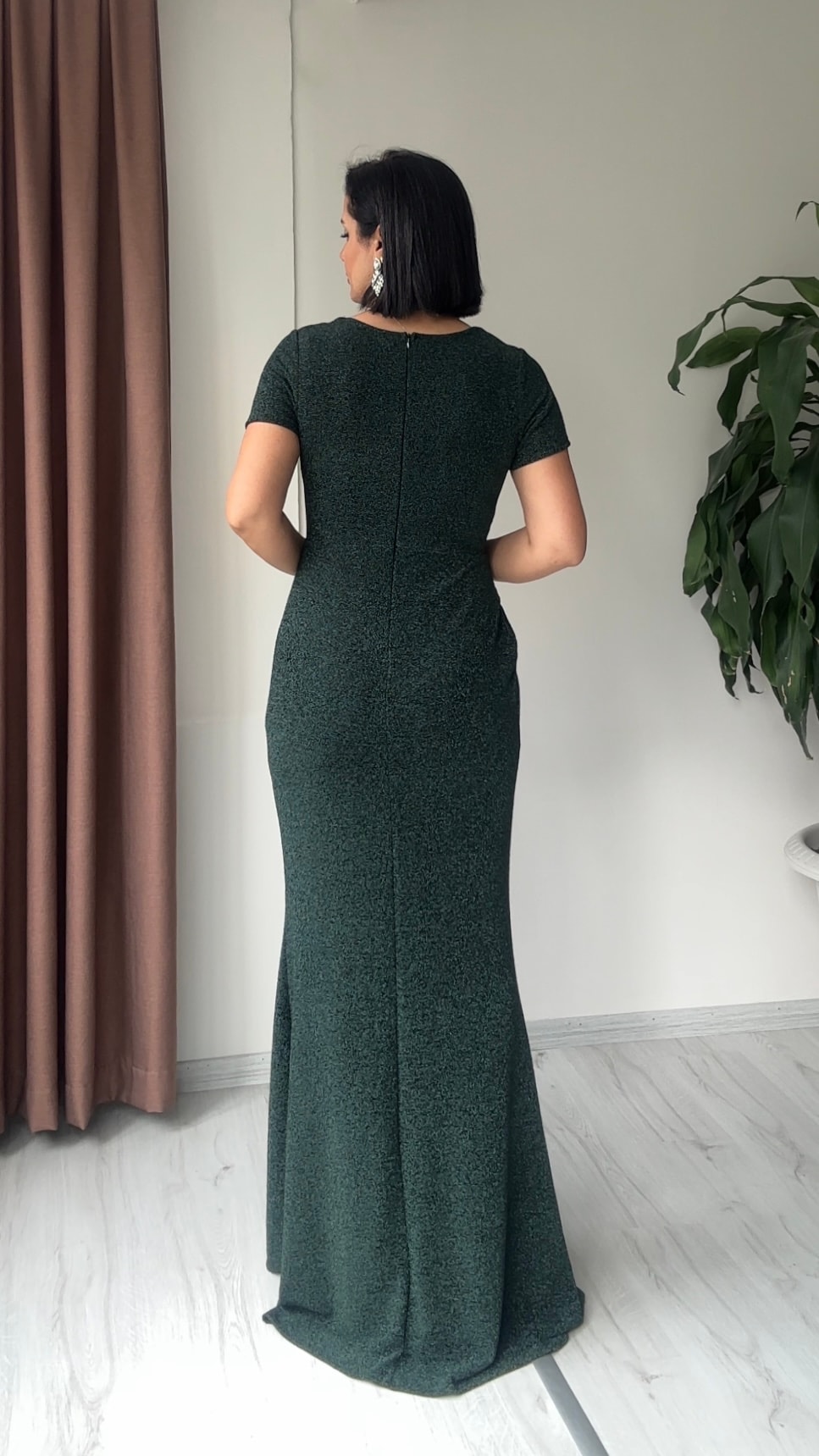 Simya Taş Detay Abiye - Yeşil