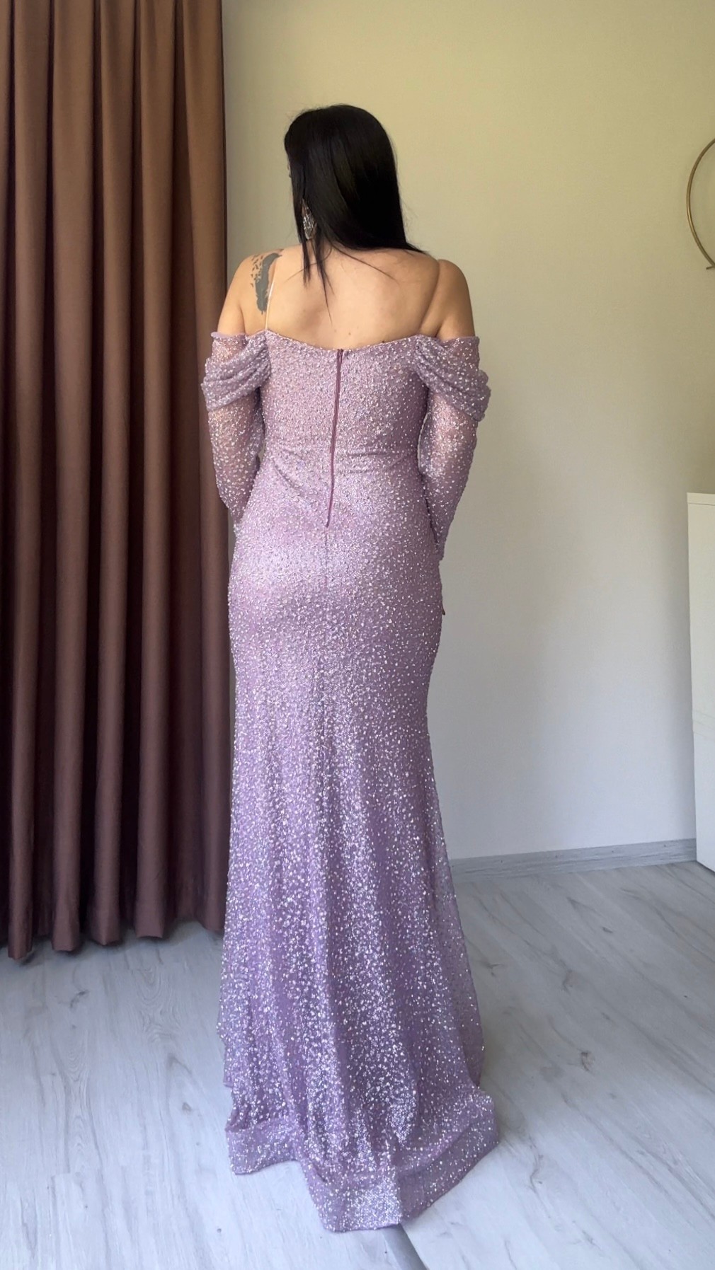 Monica Taşlı Tasarım Abiye - Lila