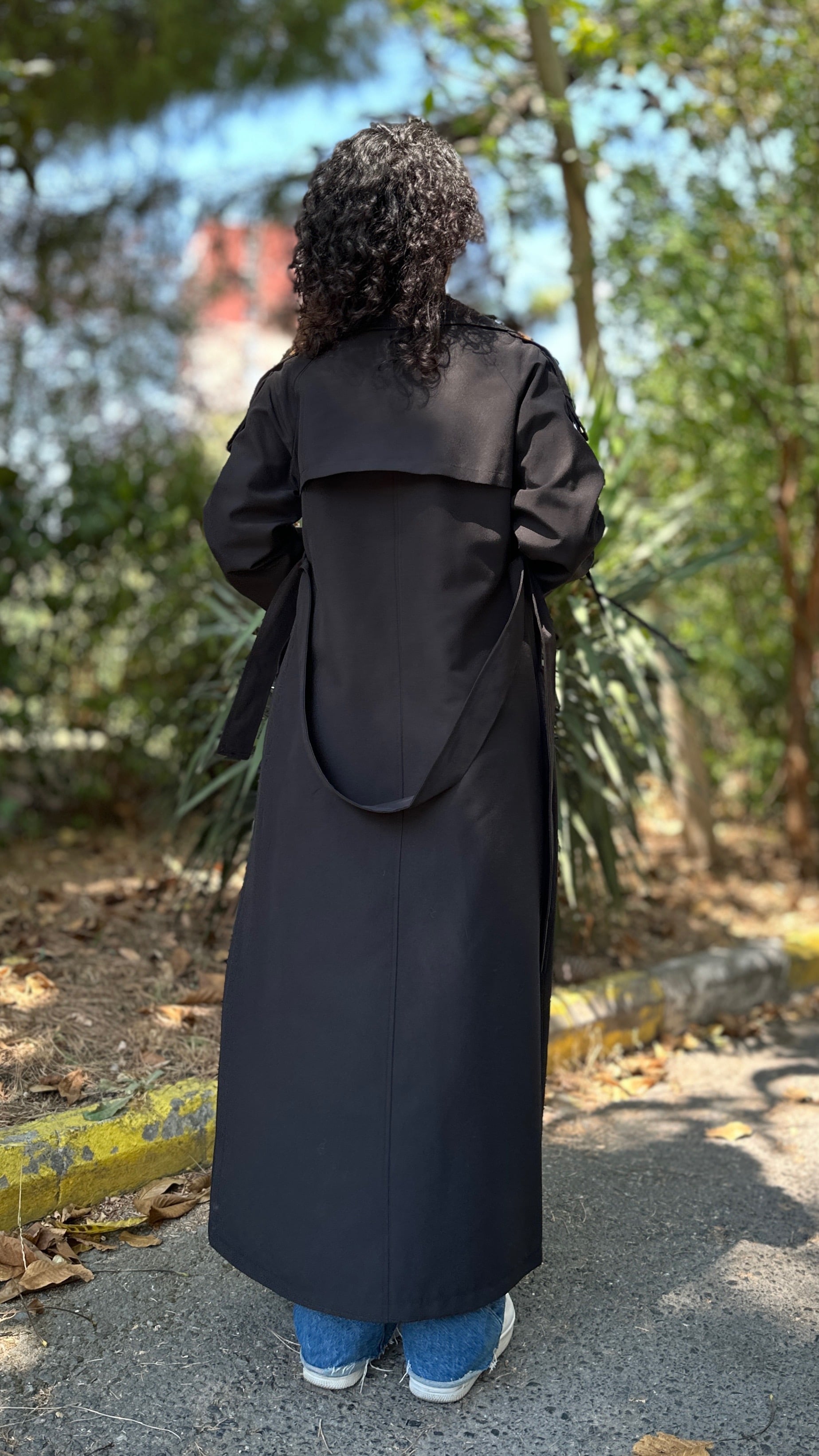 Serenity Uzun Trençkot - Siyah