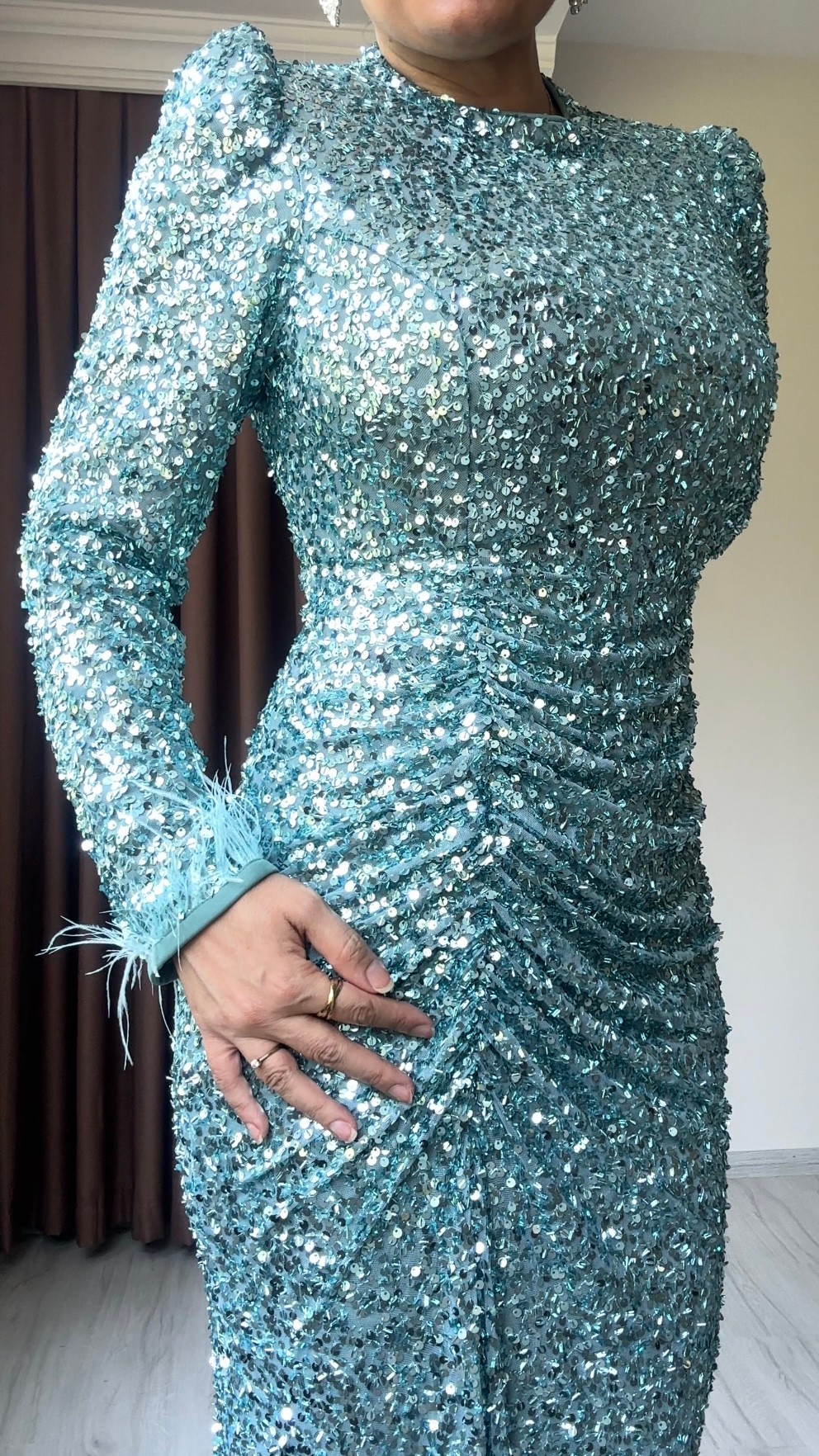Kayra Payet Abiye - Mint