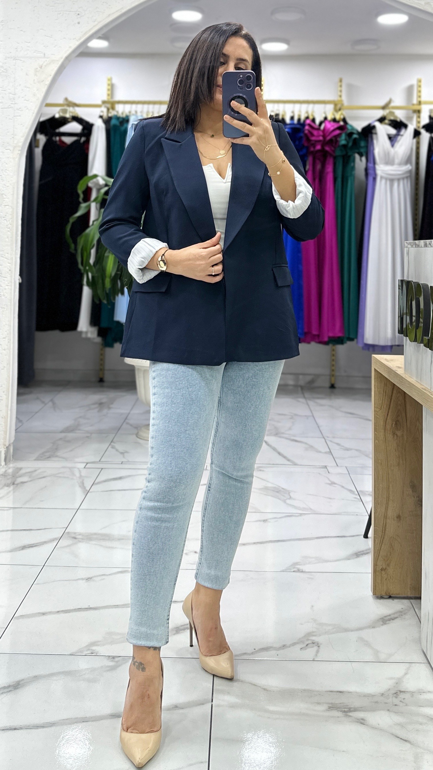 Blazer Ceket - Lacivert